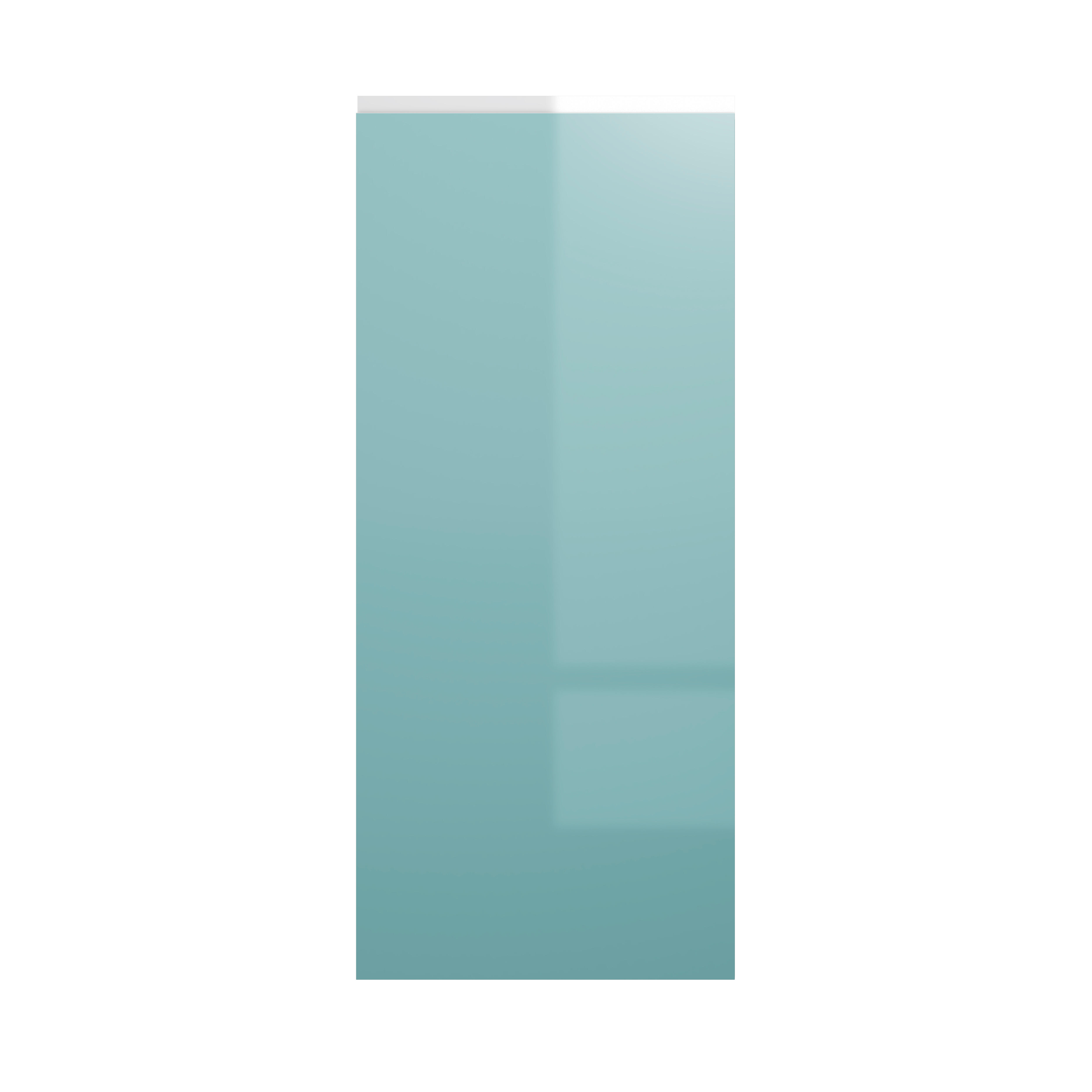 PUERTA PARA MUEBLE DE COCINA ALICANTE AGUAMARINA BRILLO PET DERECHA 140X60CM - 12