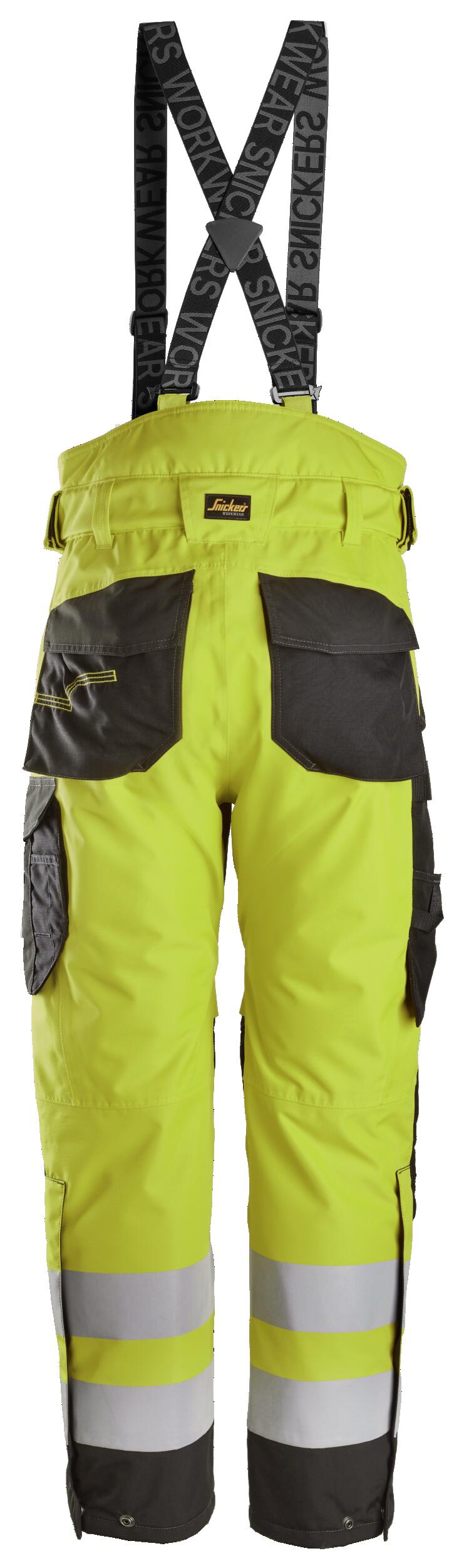 Pantalón trabajo unisex snickers highvis - amarillo - talla 58 estándar