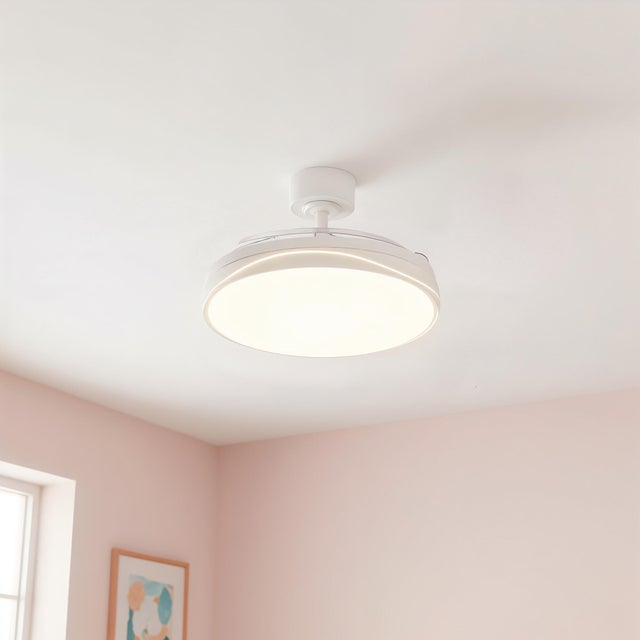 Ventilador de techo con luz silencioso DC 30W con mando ø107 cm Rex ARTE CONFORT blanco luz CCT 3 aspas| 6 velocidades| modo verano/invierno| temporizador| brisa| recomendado de 13 a 20m²