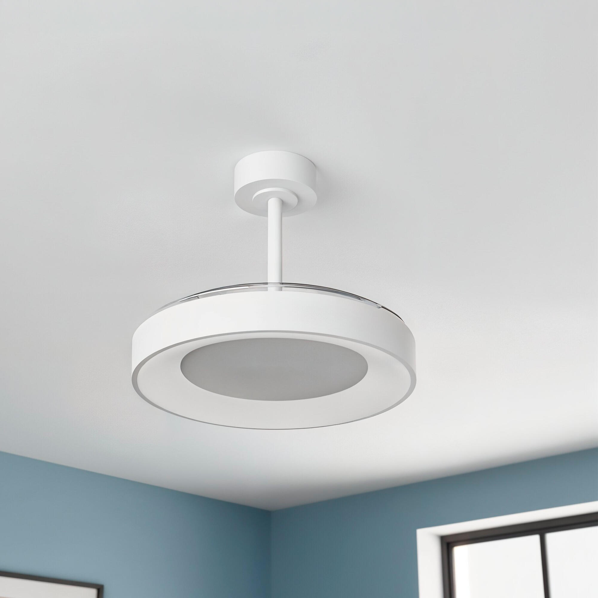 Ventilador de techo con luz silencioso DC 30W con mando ø106 cm Niseko MANTRA blanco luz CCT 3 aspas retráctiles tipo lámpara| 8 velocidades| modo verano/invierno| brisa| recomendado de 13 a 20m² - 6