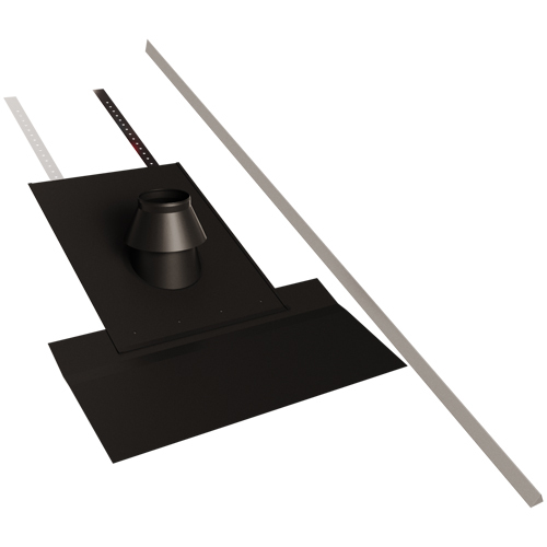 Solin noir et Kit noir 30/80 pgi POUJOULAT D.80 mm 47 x 65 cm