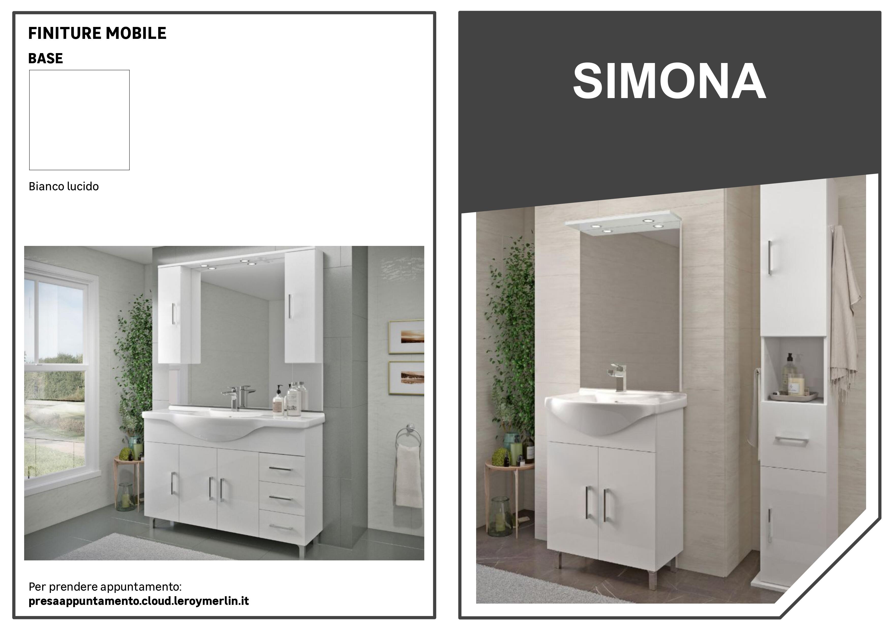 Colonna per mobile bagno Simona 1 cassetto 2 ante P 39 x L 39 x H 190 cm bianco pvc - 3
