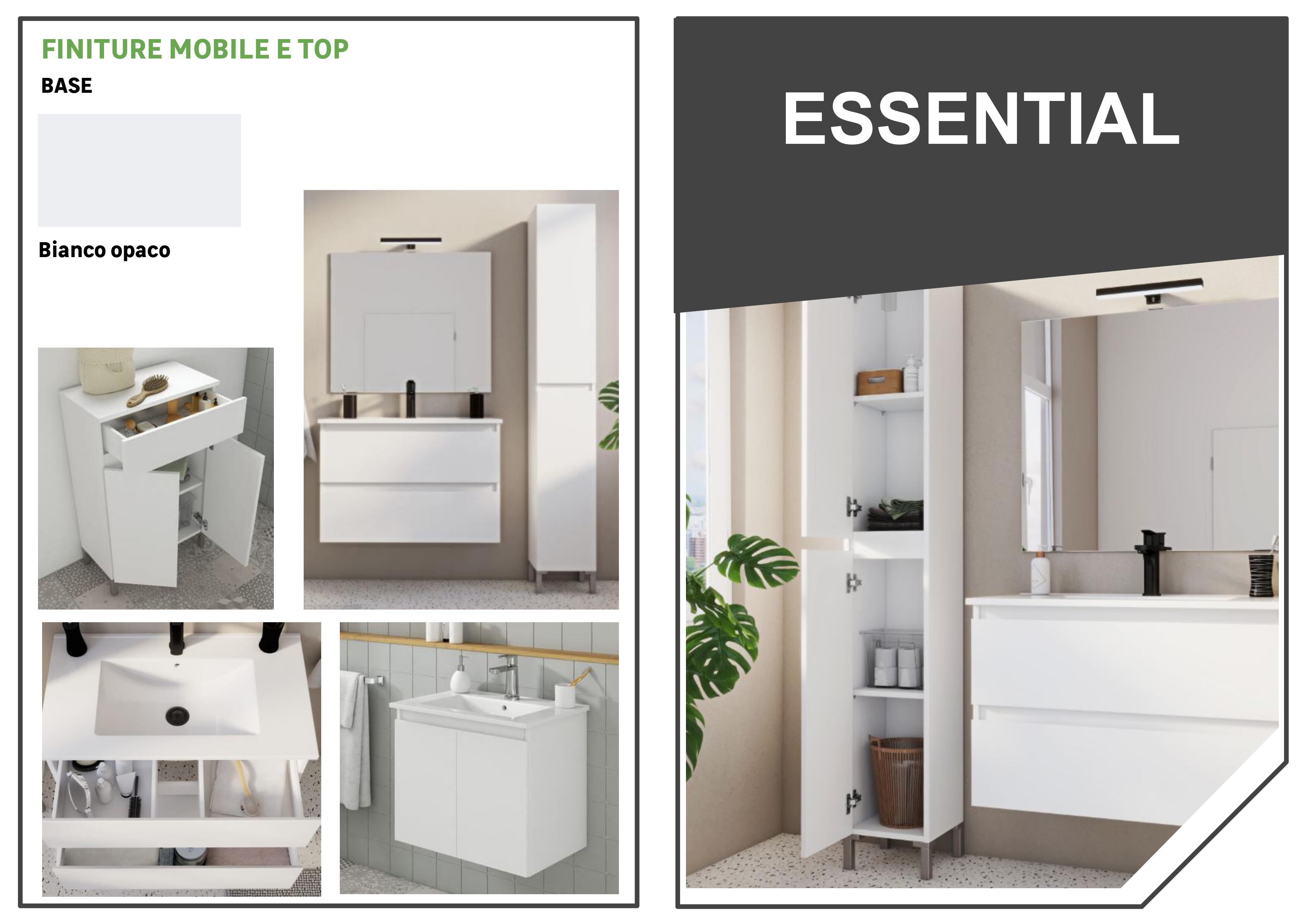 Mobile da bagno sospeso sotto lavabo L 60.5 x H 65 x P 40 cm, 2 ante SENSEA Essential - 7
