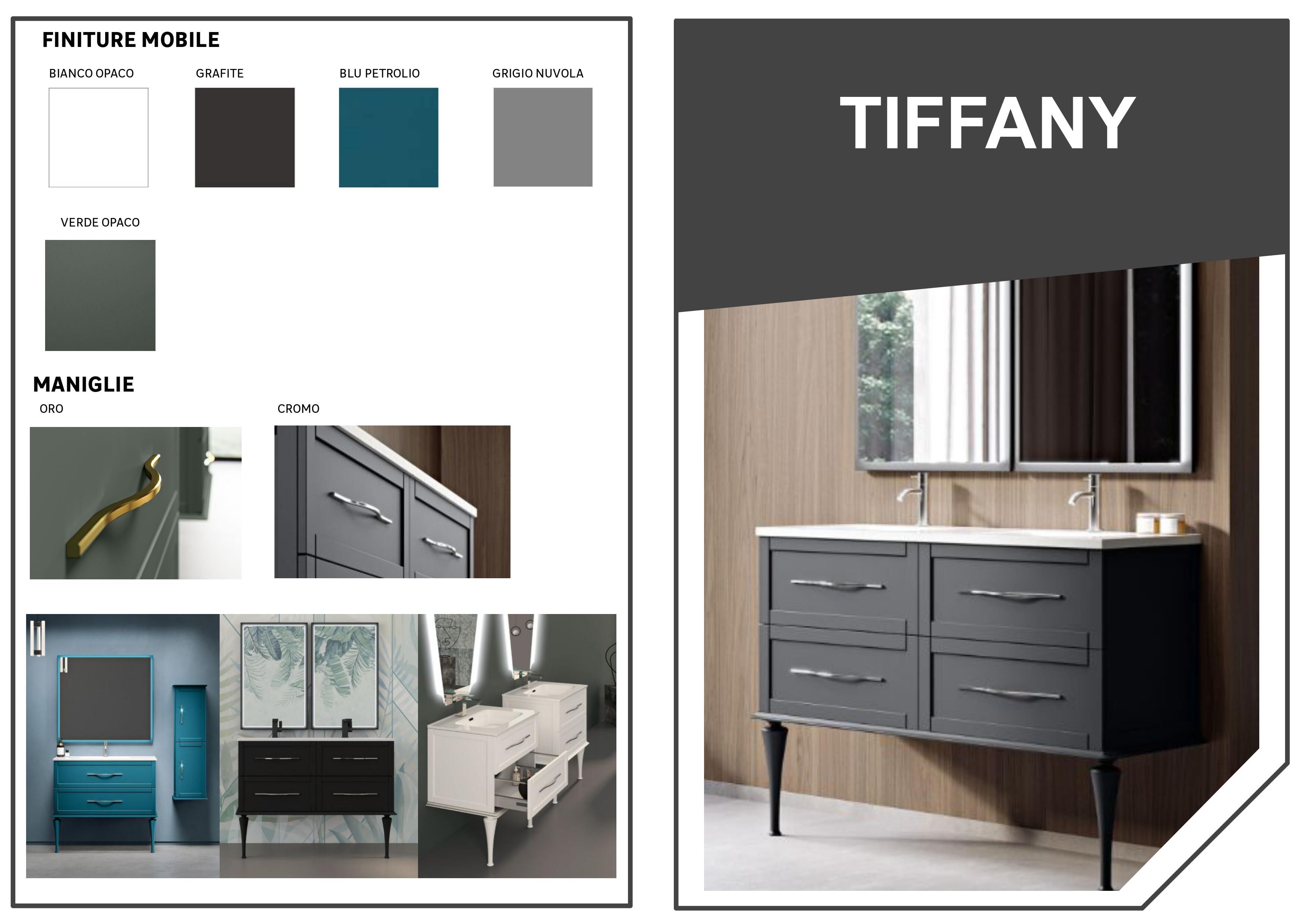Pensile bagno Tiffany blu petrolio in mdf BADEN HAUS, 1 anta apertura da sinistra P 20 x L 30 x H 55 cm - 6