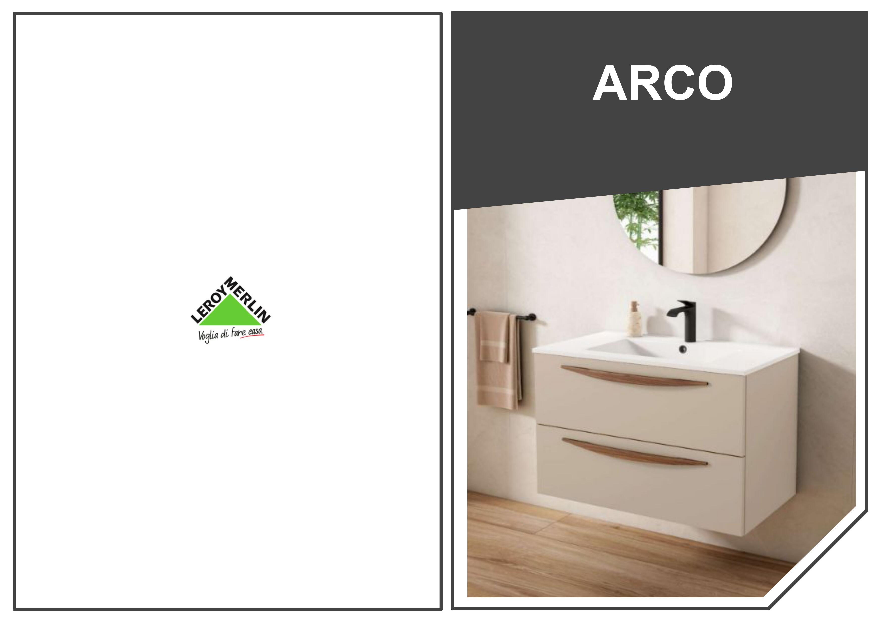 Colonna per mobile bagno Arco VISOBATH 1 anta P 27 x L 34.5 x H 120 cm grigio cenere truciolare - 5