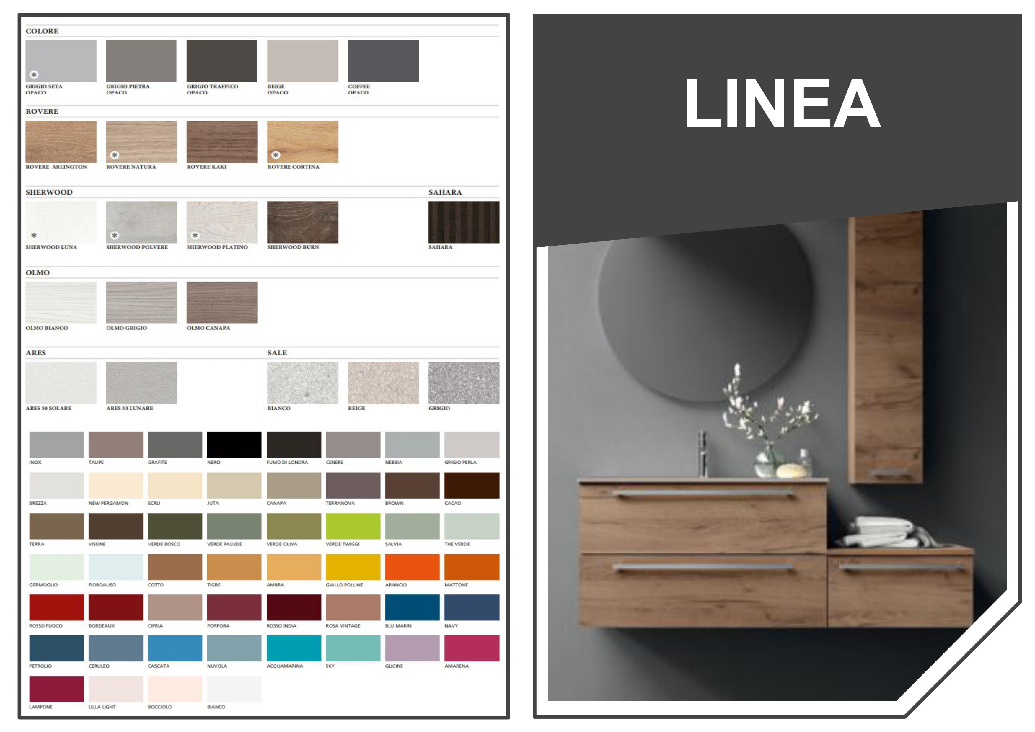 Pensile bagno Linea C colore su ordinazione, 1 anta apertura da destra P 20.8 x L 35 x H 75 cm - 4