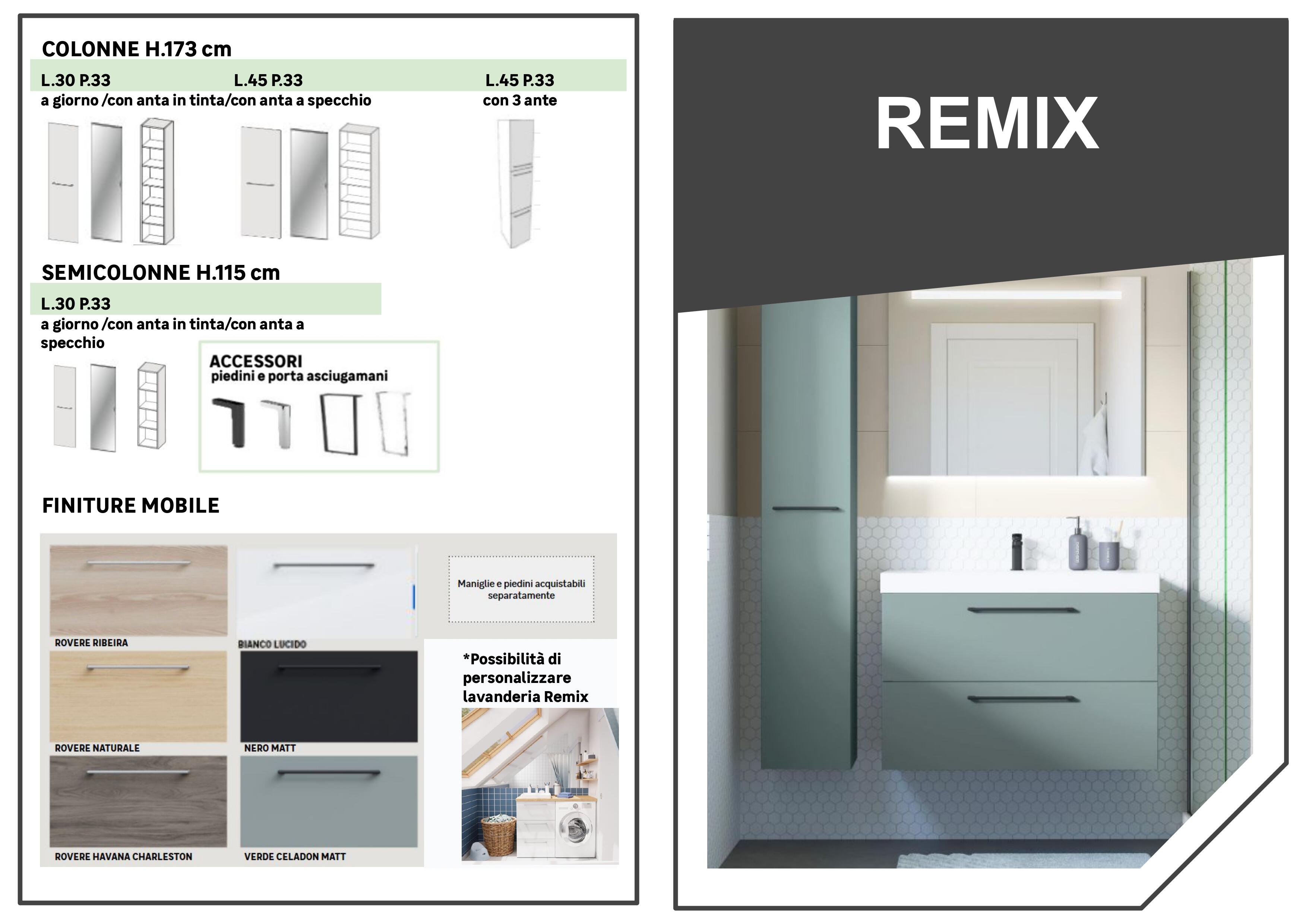 Mobile da bagno sospeso sotto lavabo L 60 x H 58 x P 48 cm bianco laminato lucido, 2 cassetti SENSEA Remix - 13