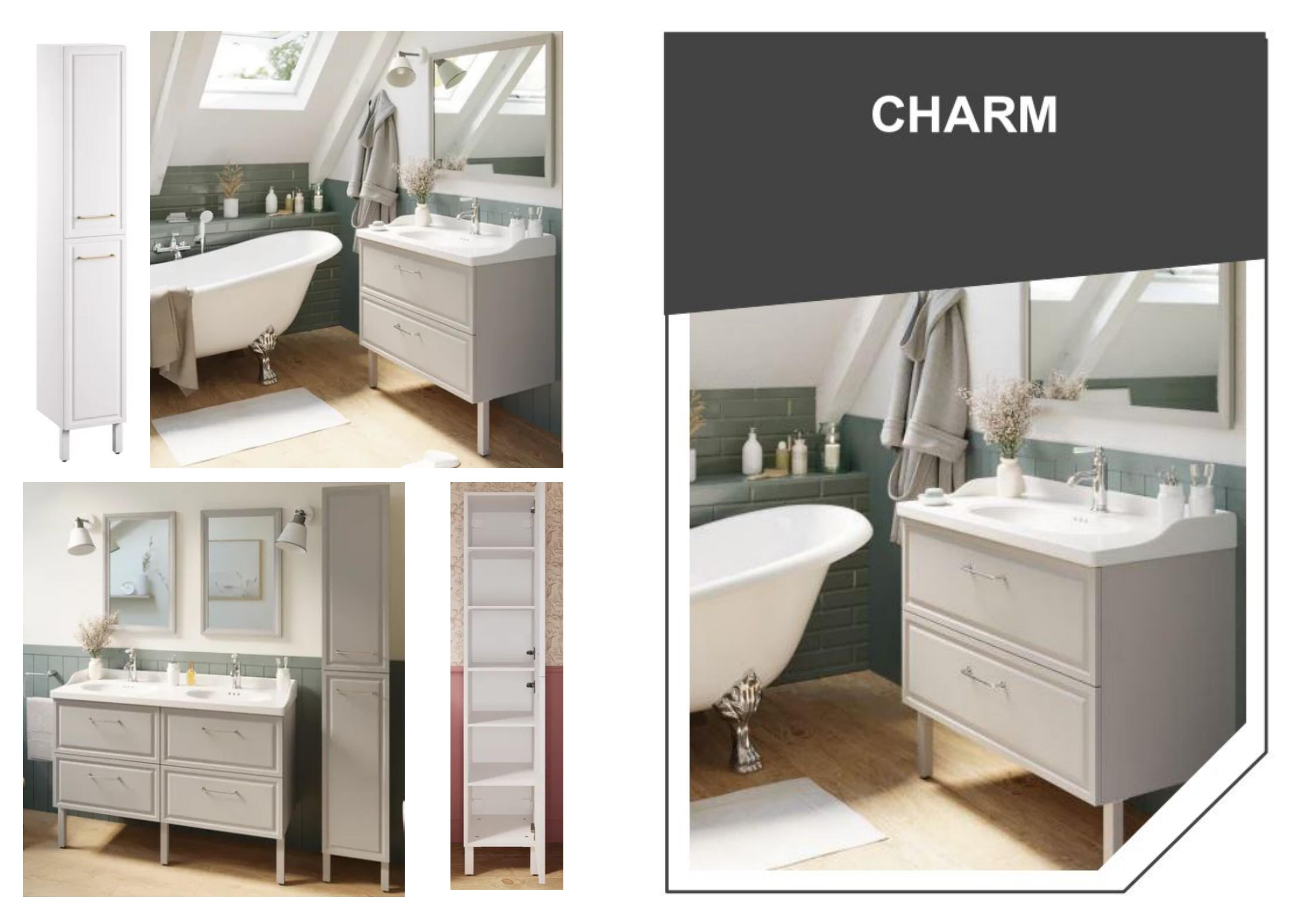 Specchio rettangolare bianco 90 x 70 cm - 12
