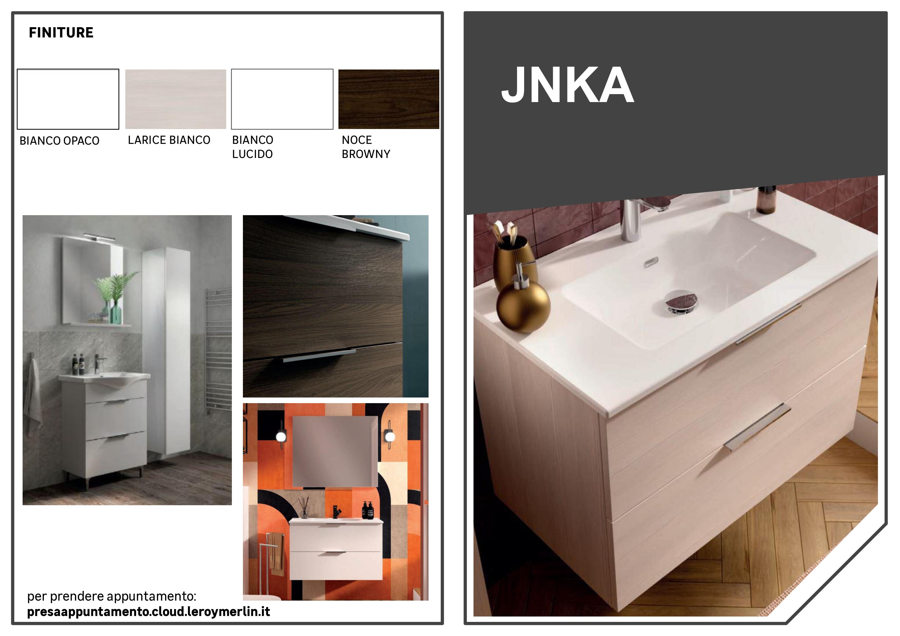 Pensile bagno Jnka legno larice bianco in truciolare SENSEA, 2 ante apertura da destra e sinistra P 20 x L 70 x H 75 cm - 6