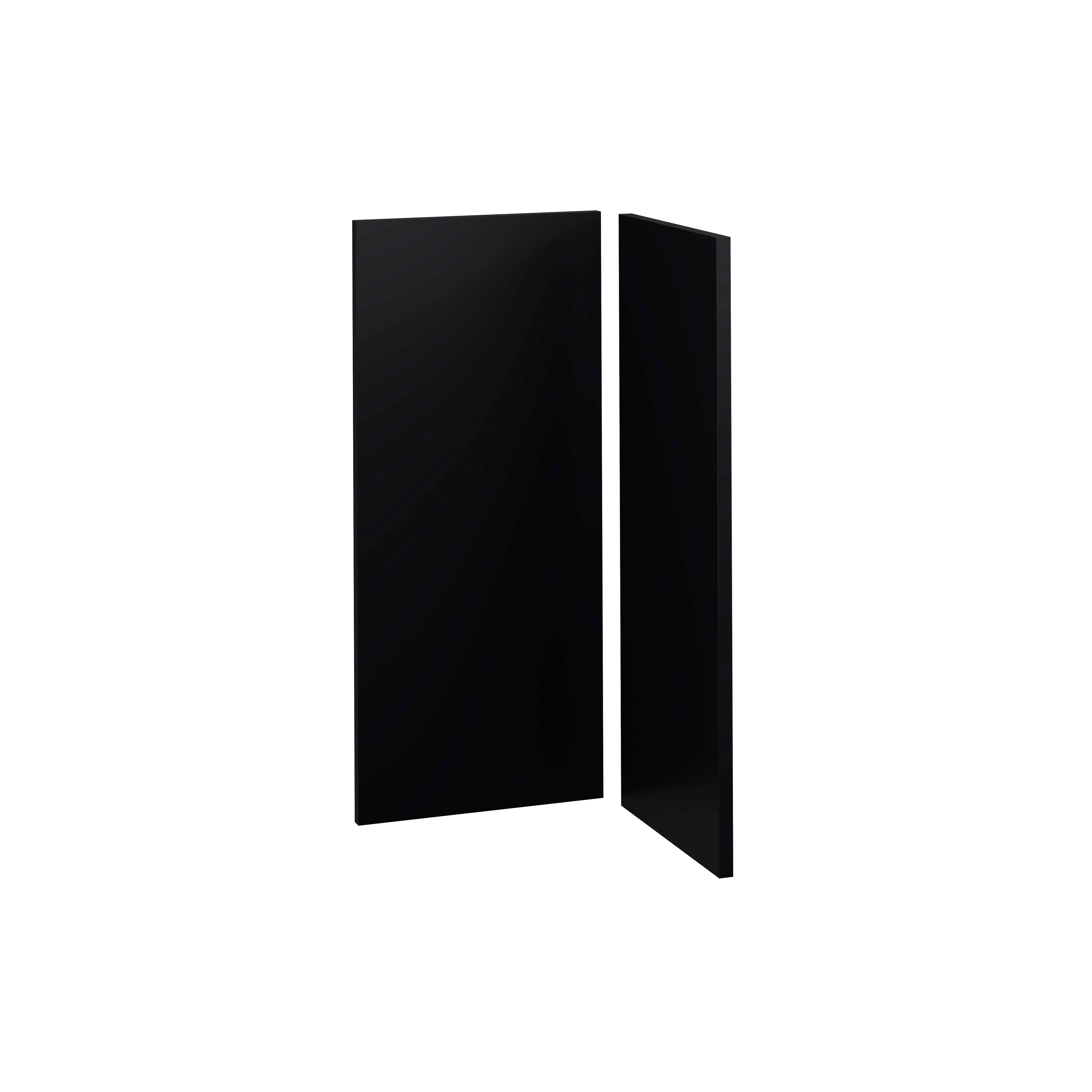 KIT 2 PUERTAS PARA MUEBLE DE COCINA SEGOVIA NEGRO MATE PET 80X37/80X35CM - 3