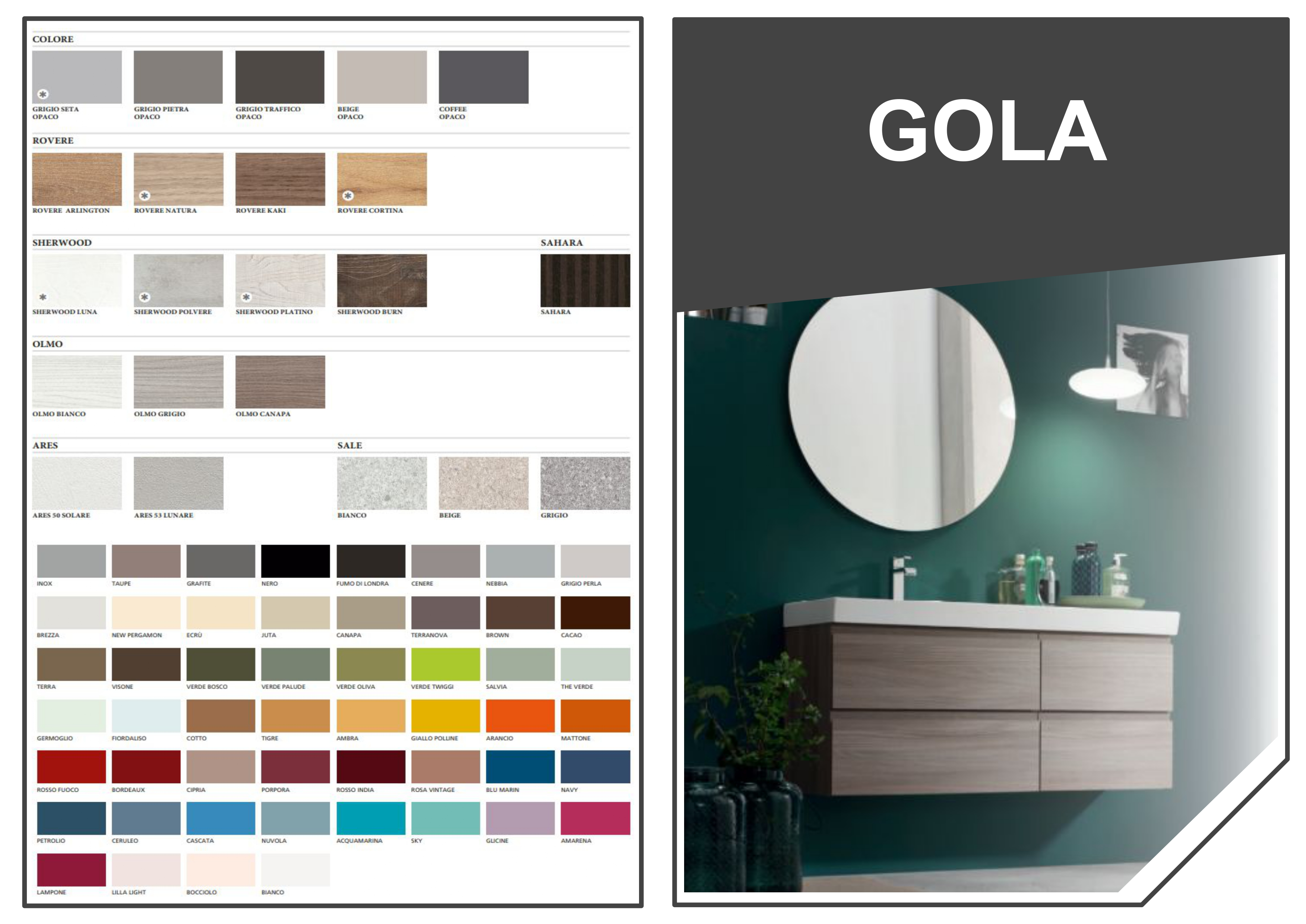 Cassettone da bagno Gola New 1 cassetto P 50 x L 105 x H 25 cm colore su ordinazione - 5