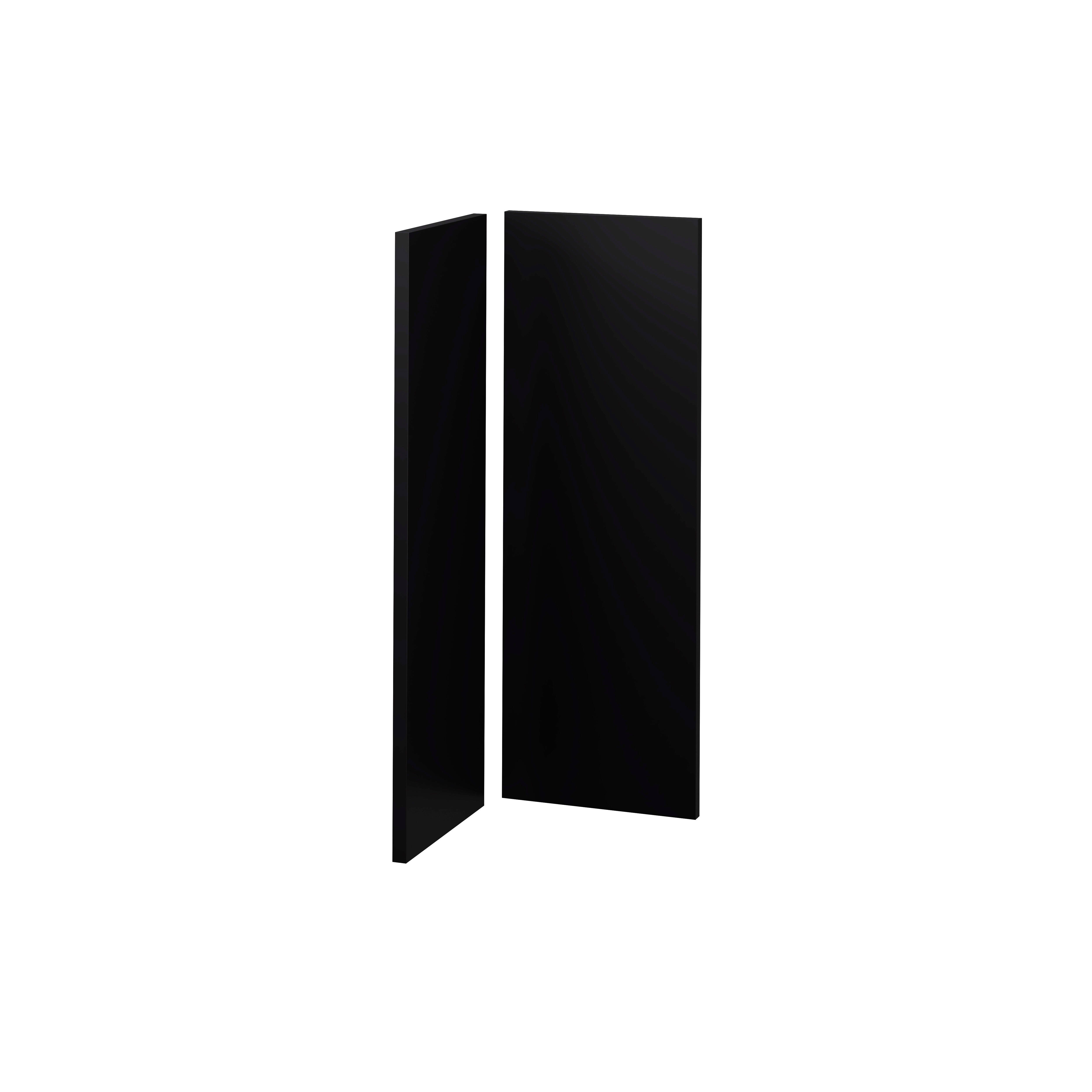 KIT 2 PUERTAS PARA MUEBLE DE COCINA SEGOVIA NEGRO MATE PET 80X30/80X28CM - 2