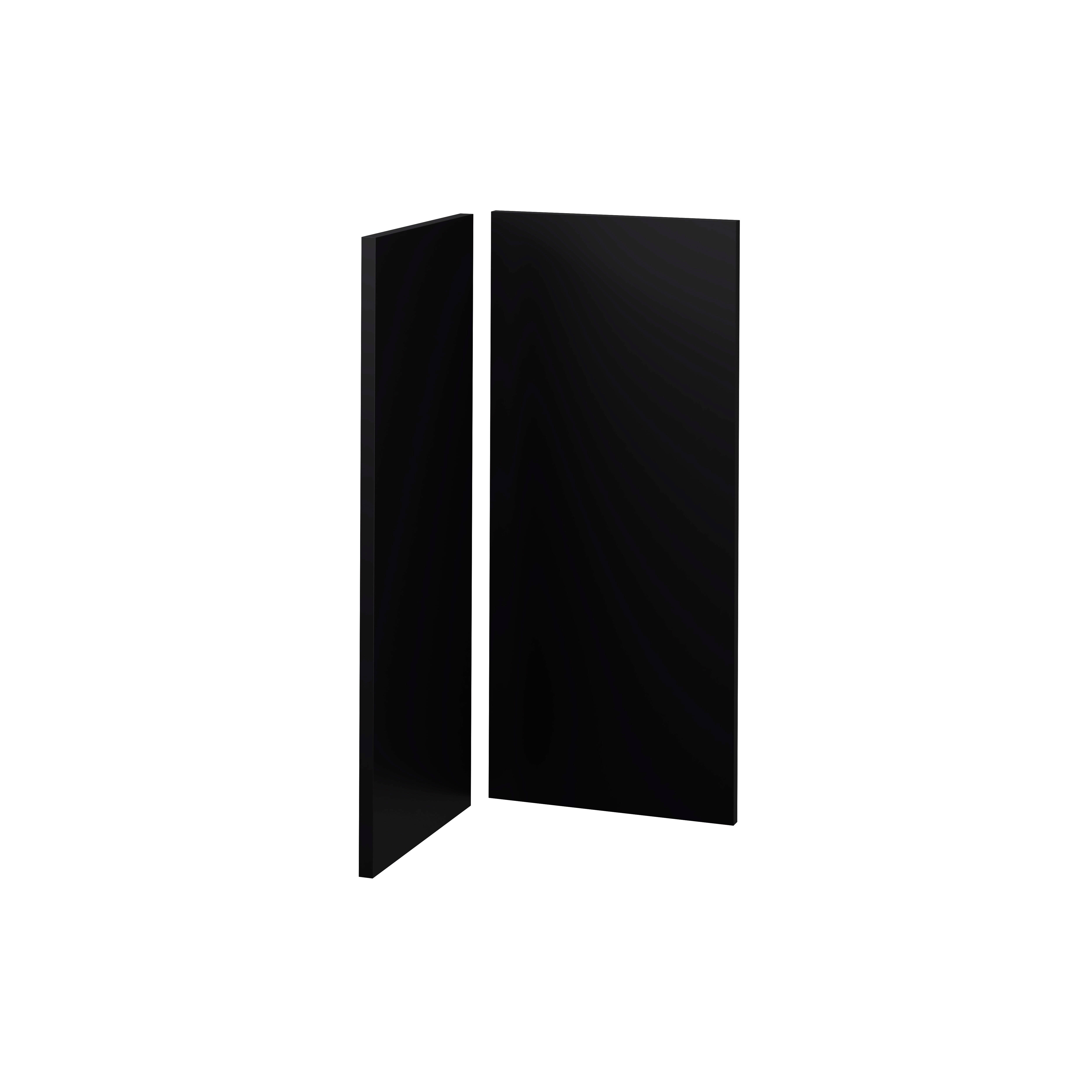 KIT 2 PUERTAS PARA MUEBLE DE COCINA SEGOVIA NEGRO MATE PET 80X37/80X35CM - 2