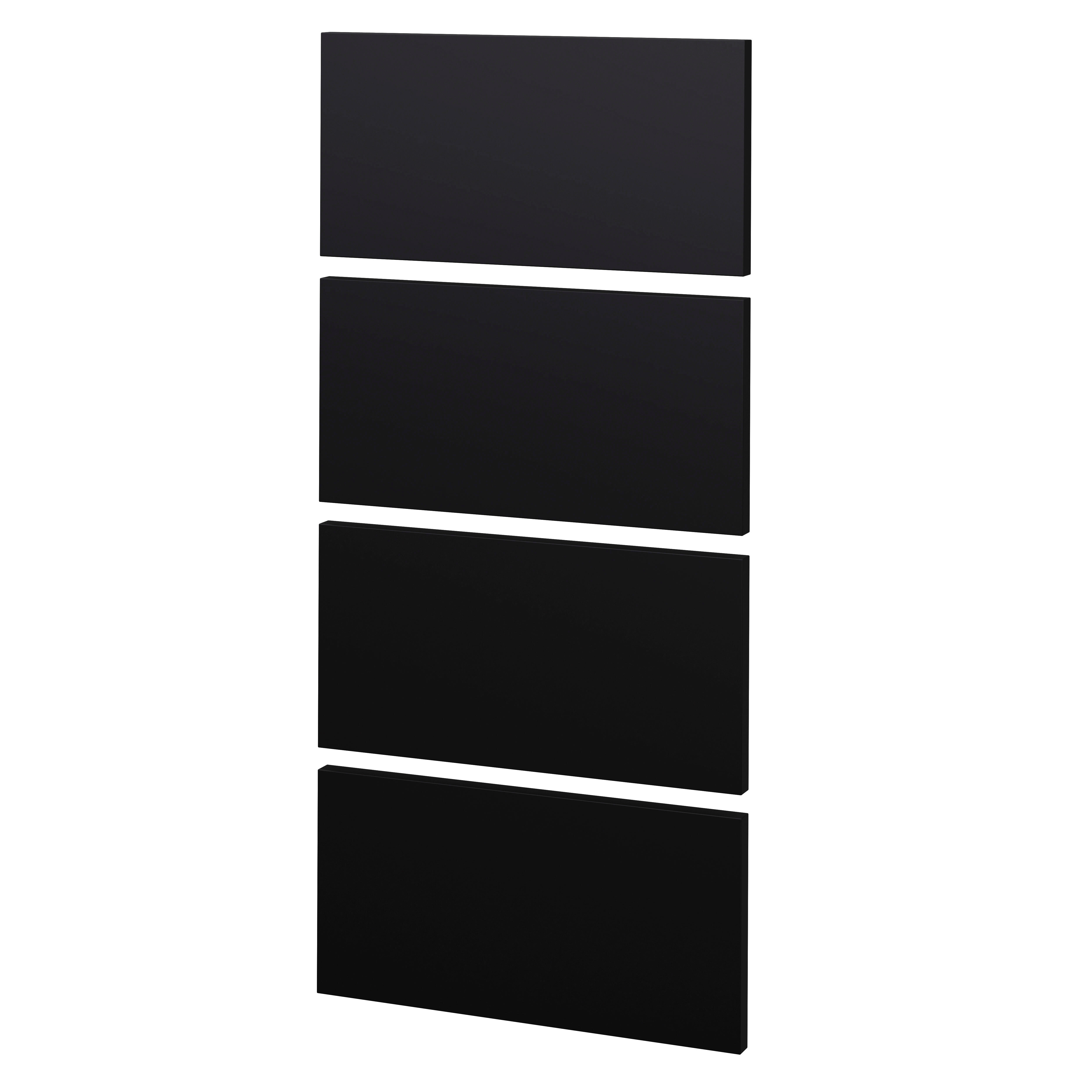 KIT 4 FRENTES DE CAJÓN PARA MUEBLE DE COCINA SEGOVIA NEGRO MATE PET 20X40CM - 3