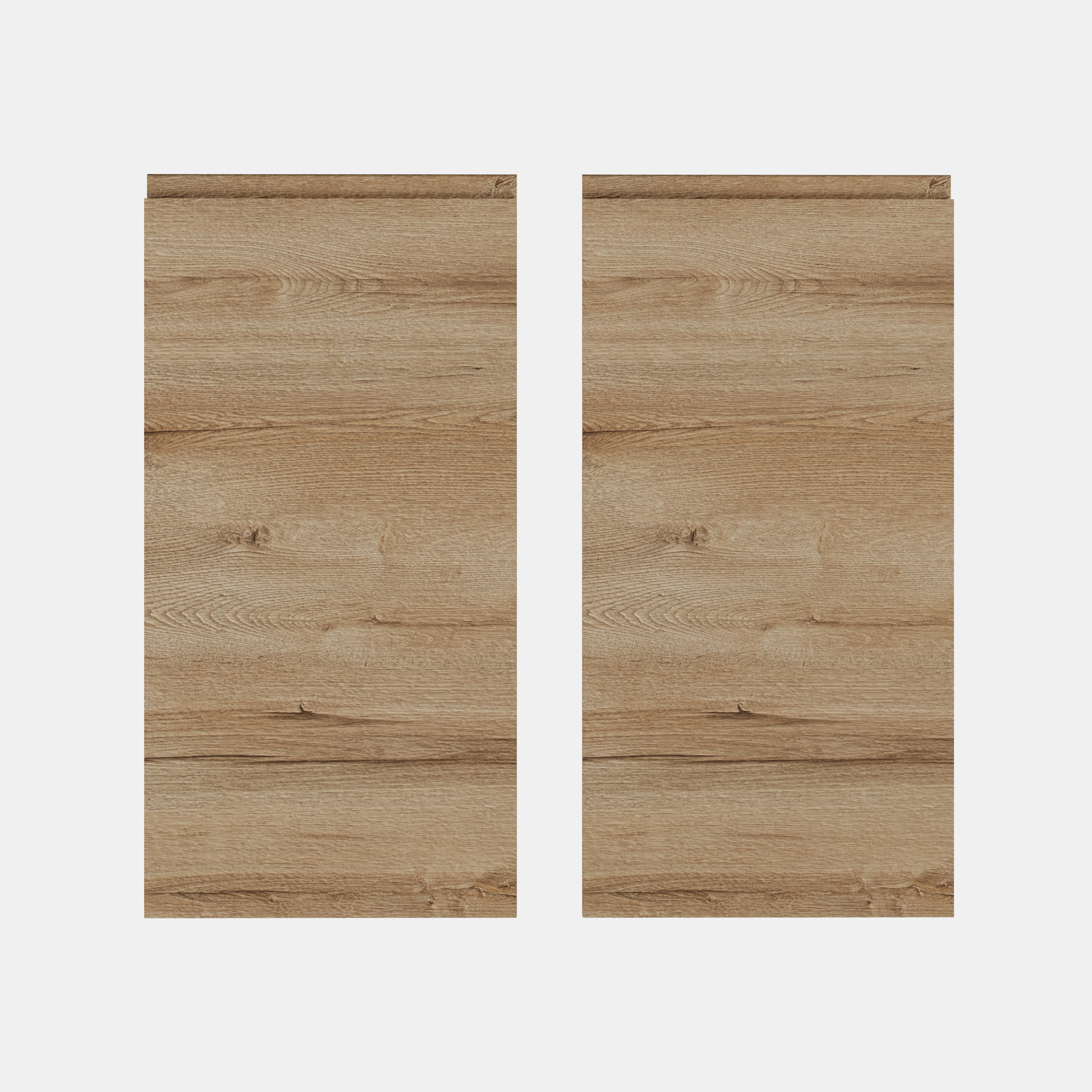 KIT 2 PUERTAS PARA MUEBLE DE COCINA LUGO MADERA ROBLE CLARO AGLOMERADO 80X37/80X35CM - 11