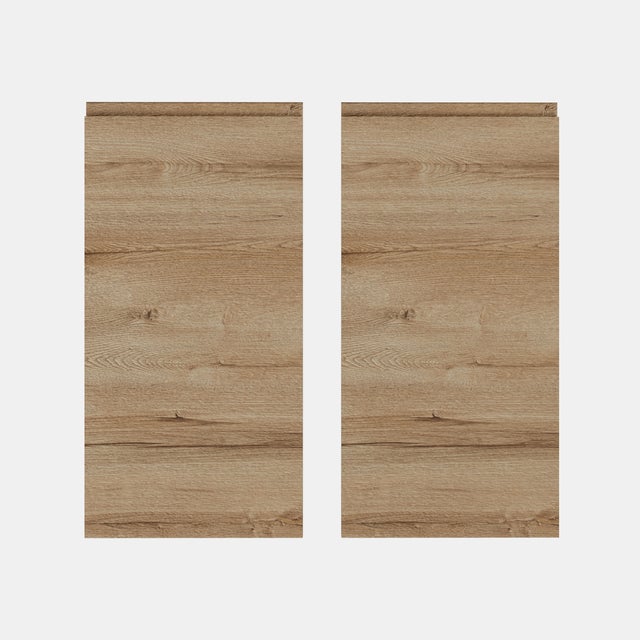 KIT 2 PUERTAS PARA MUEBLE DE COCINA LUGO MADERA ROBLE CLARO AGLOMERADO 80X37/80X35CM