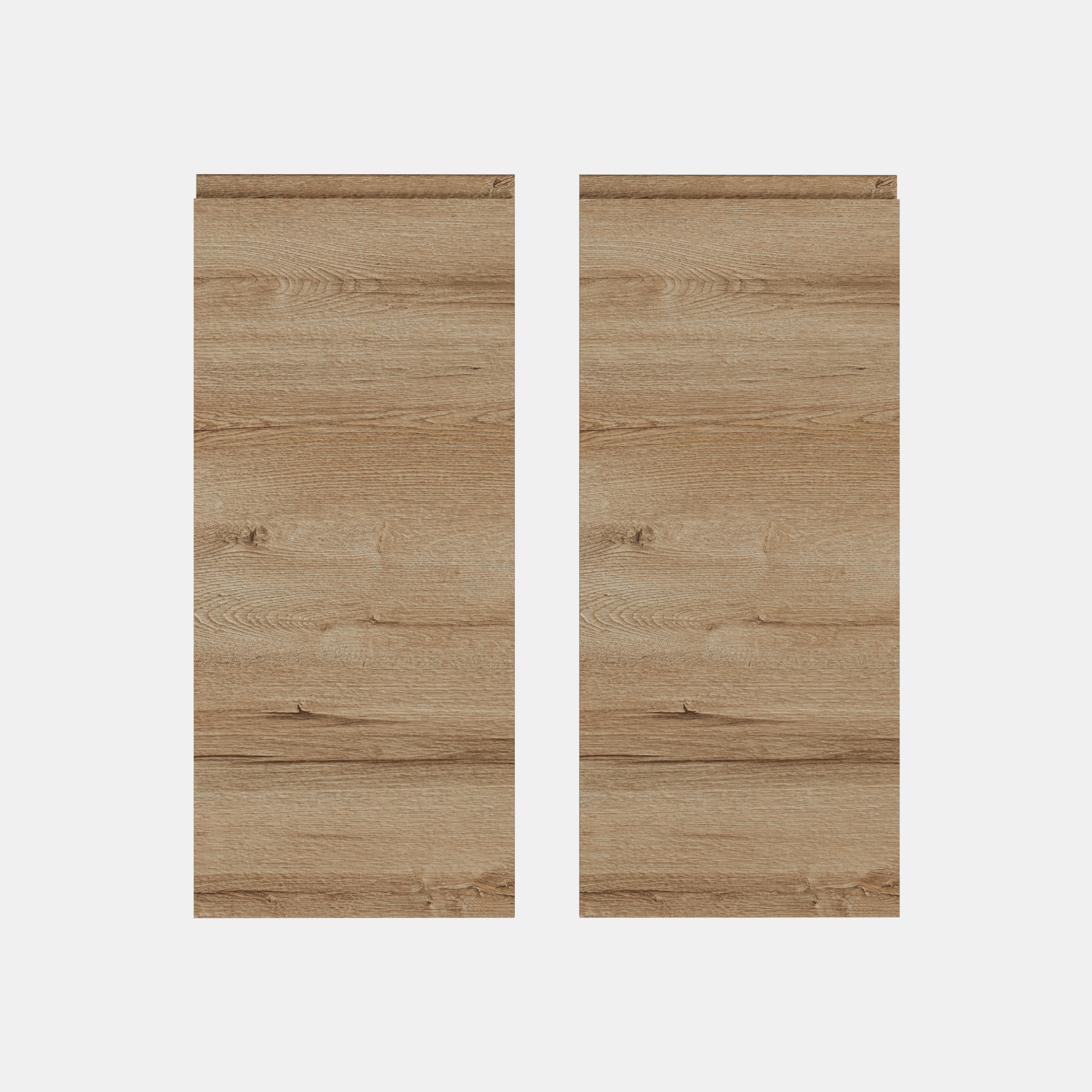 KIT 2 PUERTAS PARA MUEBLE DE COCINA LUGO MADERA ROBLE CLARO AGLOMERADO 80X30/80X28CM - 8