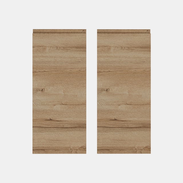 KIT 2 PUERTAS PARA MUEBLE DE COCINA LUGO MADERA ROBLE CLARO AGLOMERADO 80X30/80X28CM