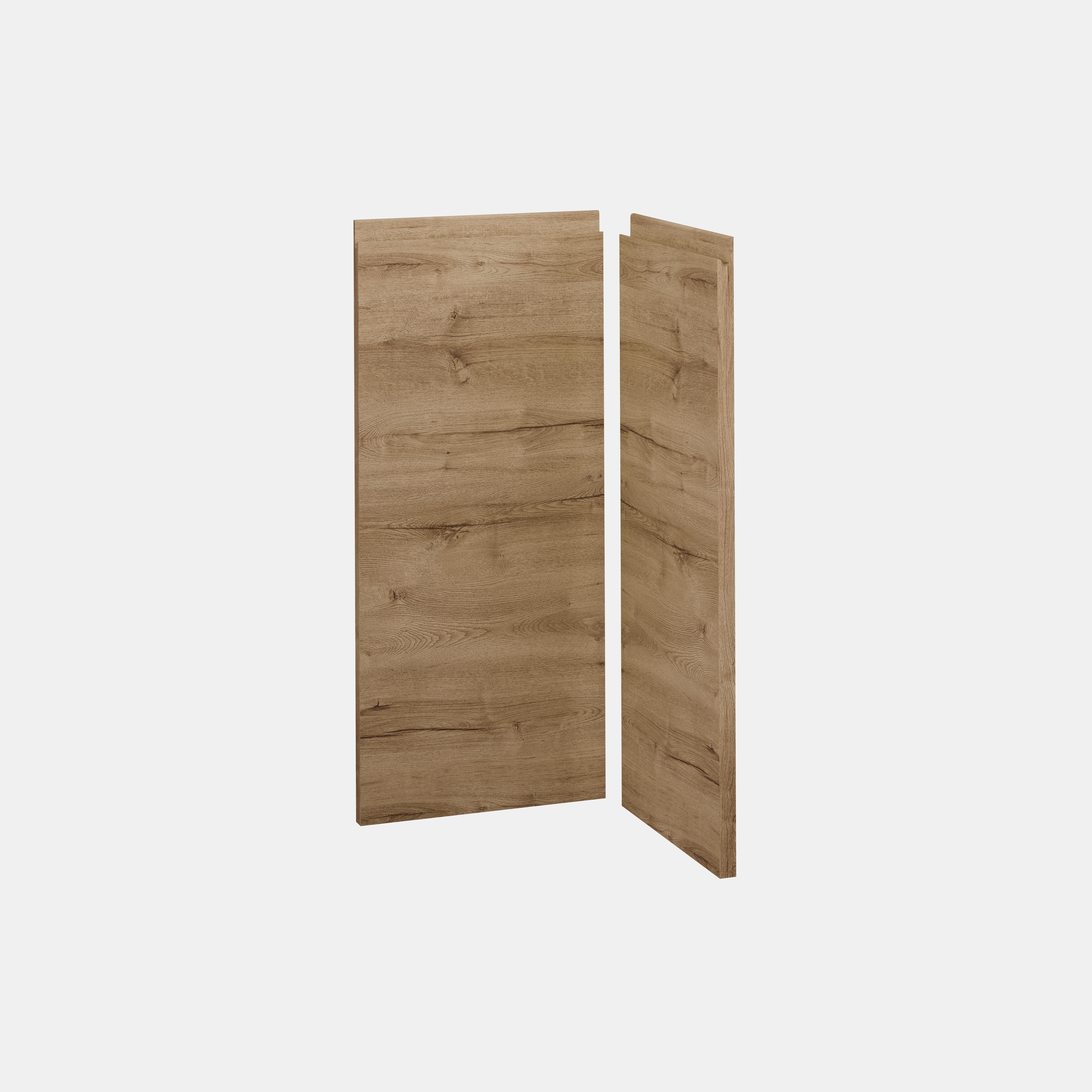 KIT 2 PUERTAS PARA MUEBLE DE COCINA LUGO MADERA ROBLE CLARO AGLOMERADO 80X37/80X35CM - 10