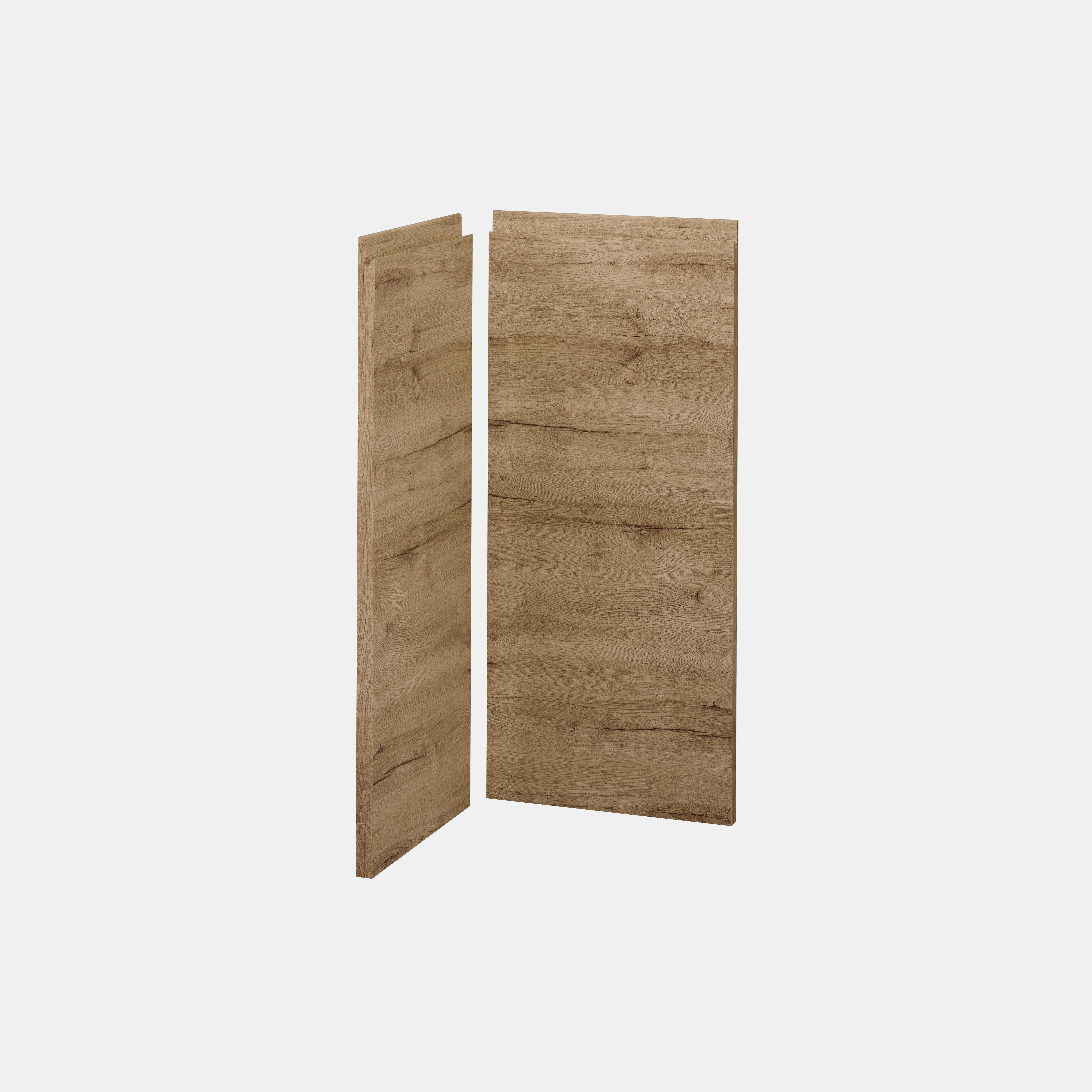 KIT 2 PUERTAS PARA MUEBLE DE COCINA LUGO MADERA ROBLE CLARO AGLOMERADO 80X37/80X35CM - 8