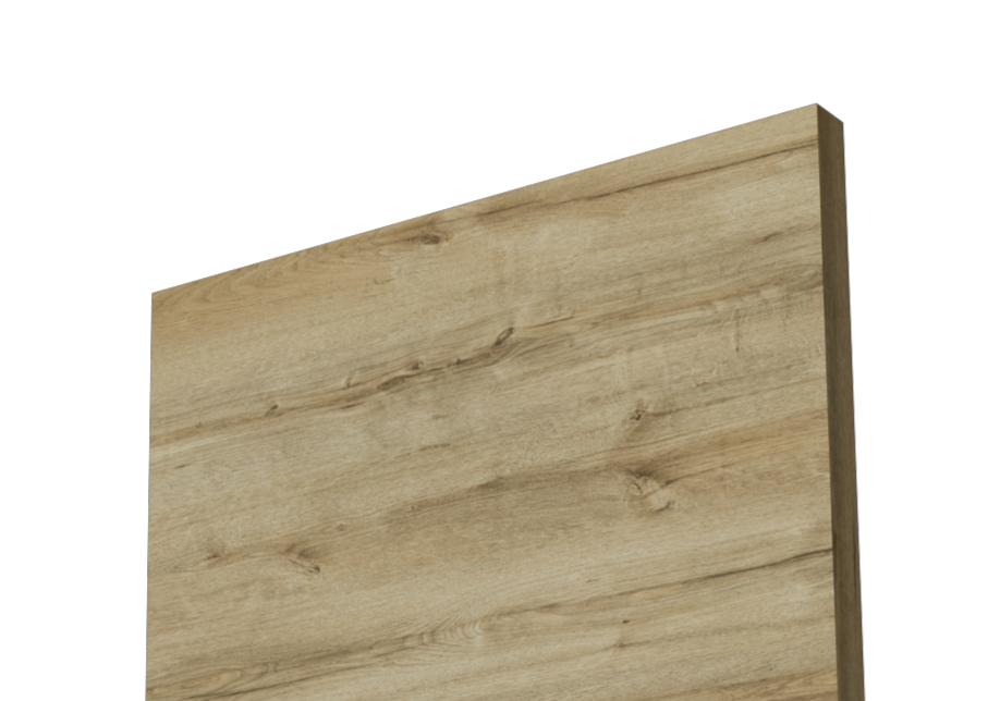 PUERTA PARA MUEBLE DE COCINA LUGO MADERA ROBLE CLARO AGLOMERADO IZQUIERDA 80X15CM - 2