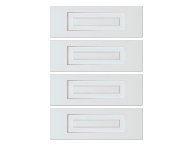KIT 4 FRENTES DE CAJÓN PARA MUEBLE DE COCINA MURCIA BLANCO MATE MDF 20X40CM