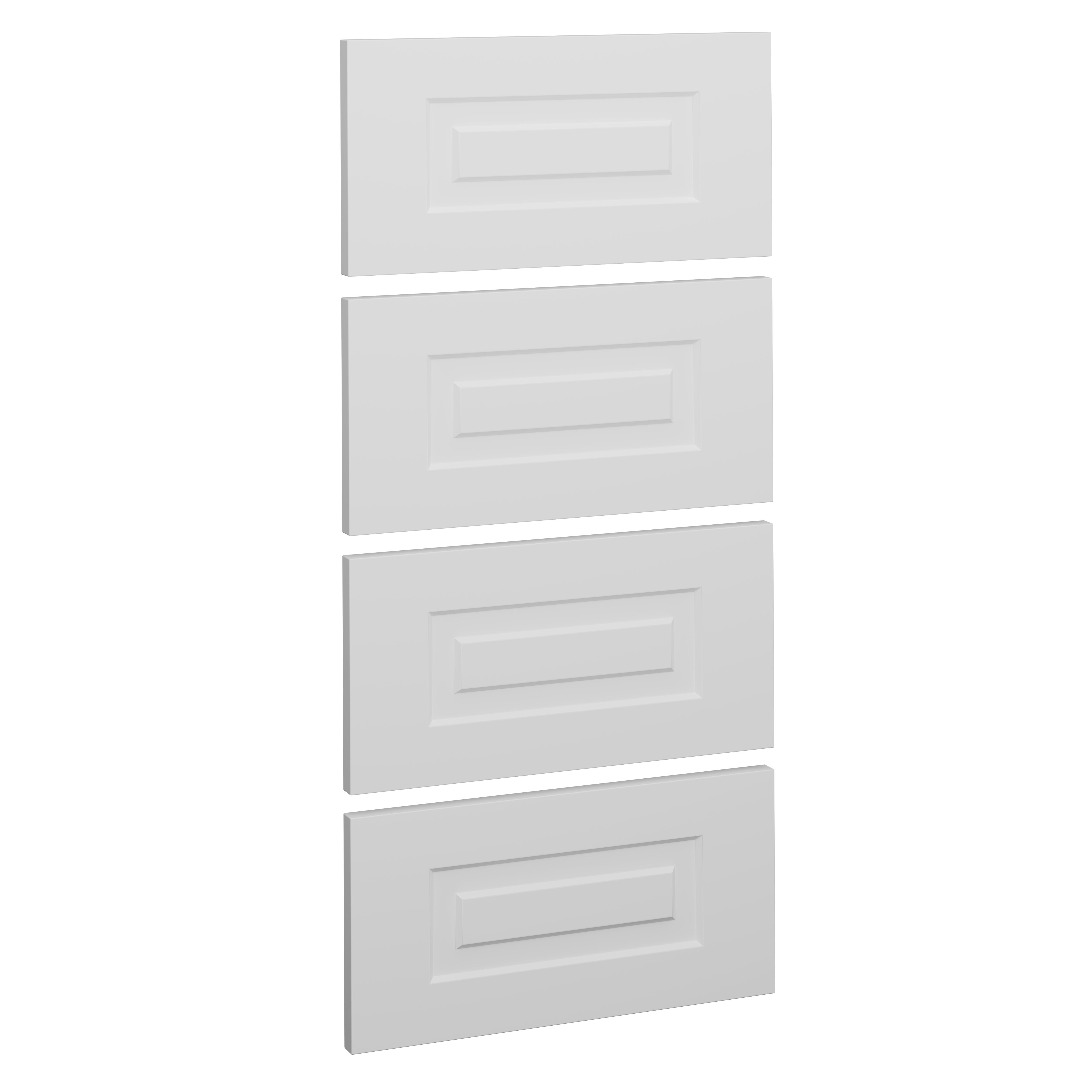 KIT 4 FRENTES DE CAJÓN PARA MUEBLE DE COCINA MURCIA BLANCO MATE MDF 20X40CM - 2