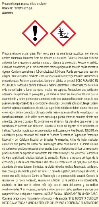 TRATAMIENTO ANTICARCOMAS INTERIOR AL AGUA XYLAZEL 2.5L - 3