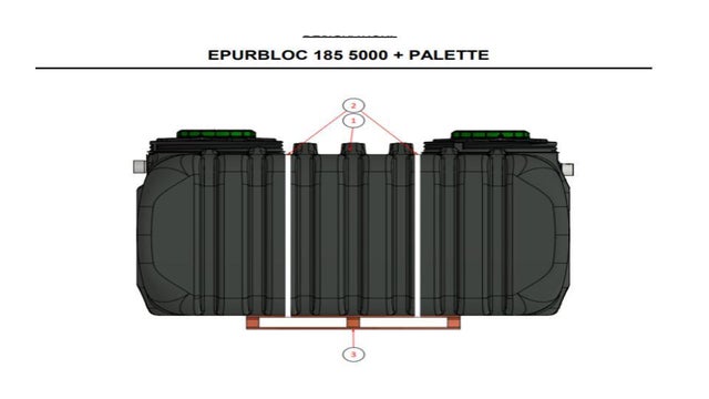 Fosse septique avec préfiltre SOTRALENTZ, 5000 l