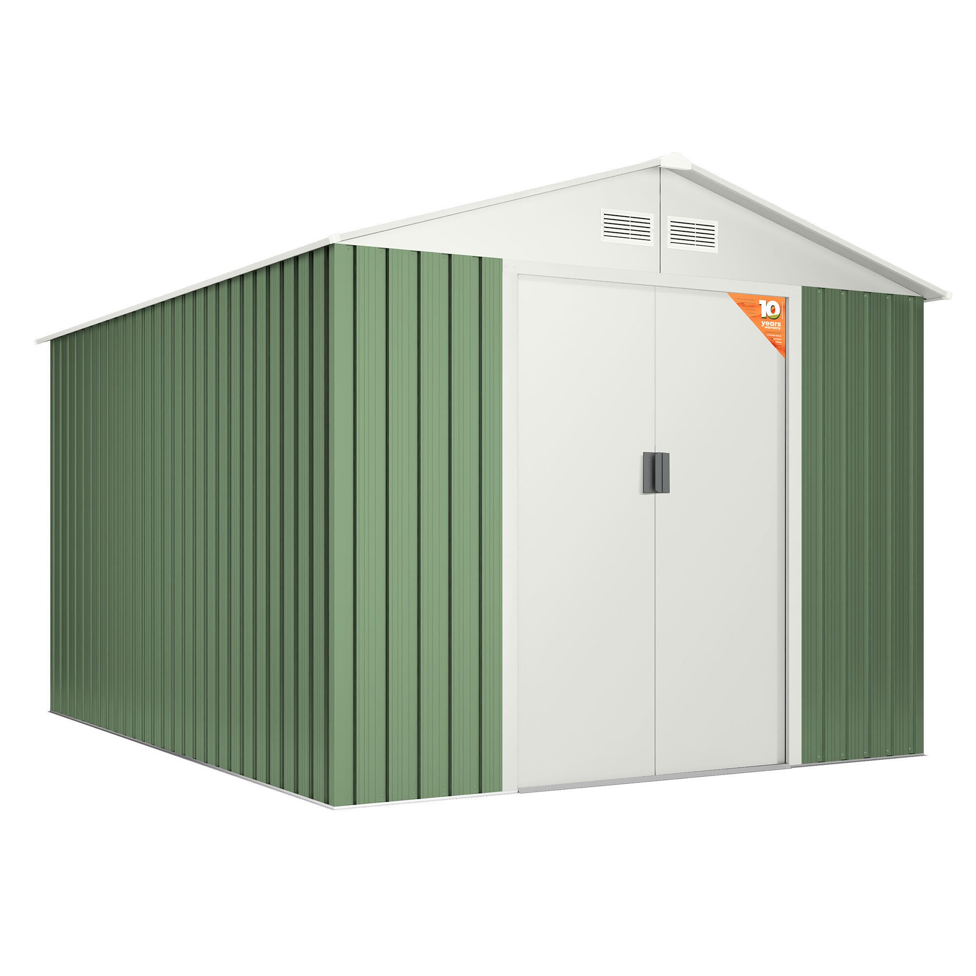 caseta de acero galliv de 258x202x313 cm y 808 m2 con 025 mm espesor y puerta doble corredera hoggar