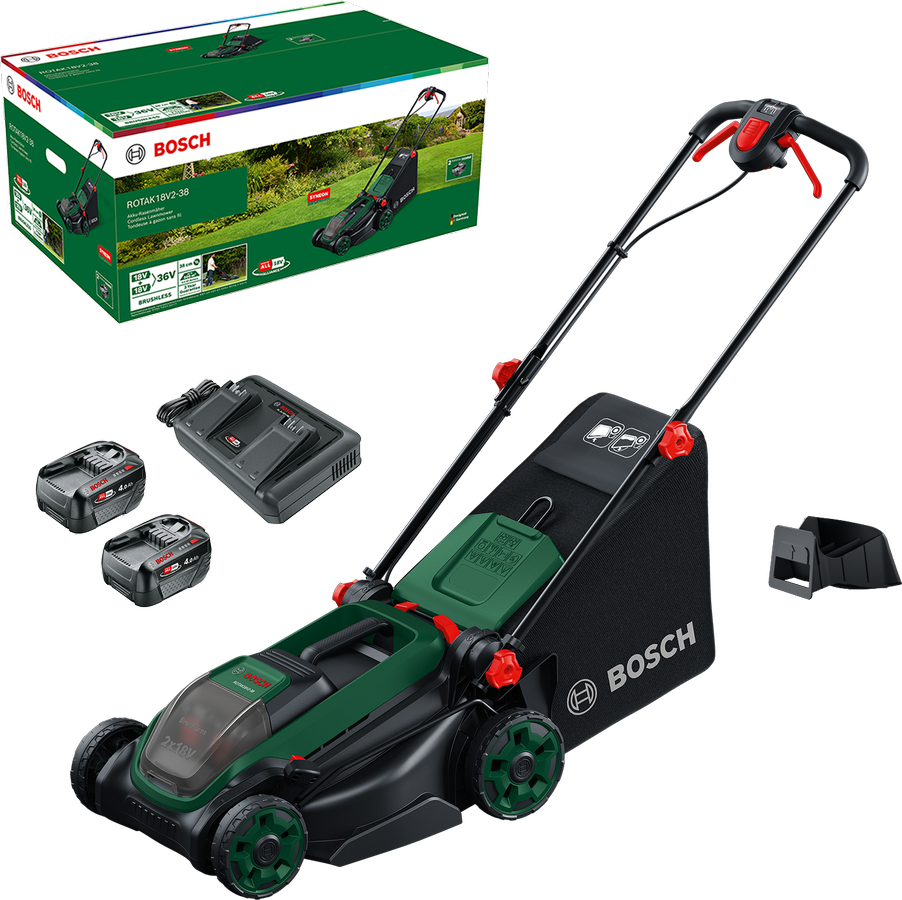 Corta-relva Universal Rotak 18V 38cm 2 baterias de 4,0Ah + carregador Bosch 06008B9M00 - 2