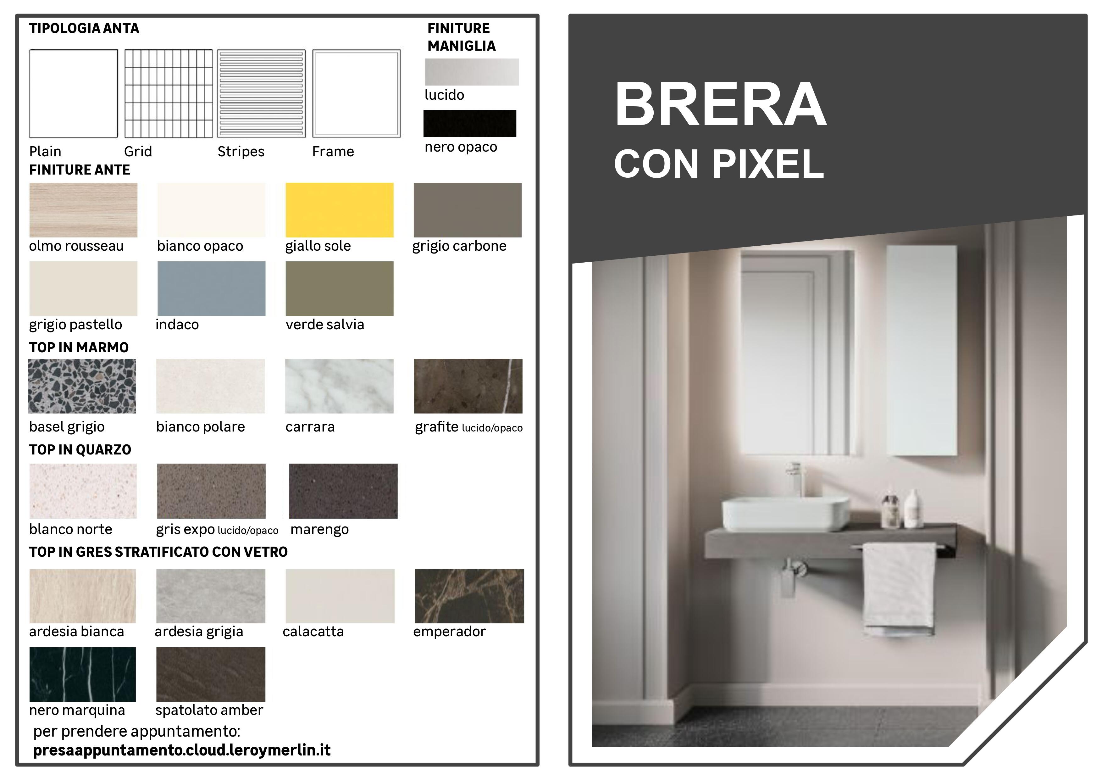 Estensione per mobile da bagno Brera 2 cassetti laccato lucido bianco L 99.5 x H 60 x P 45.5 cm - 3