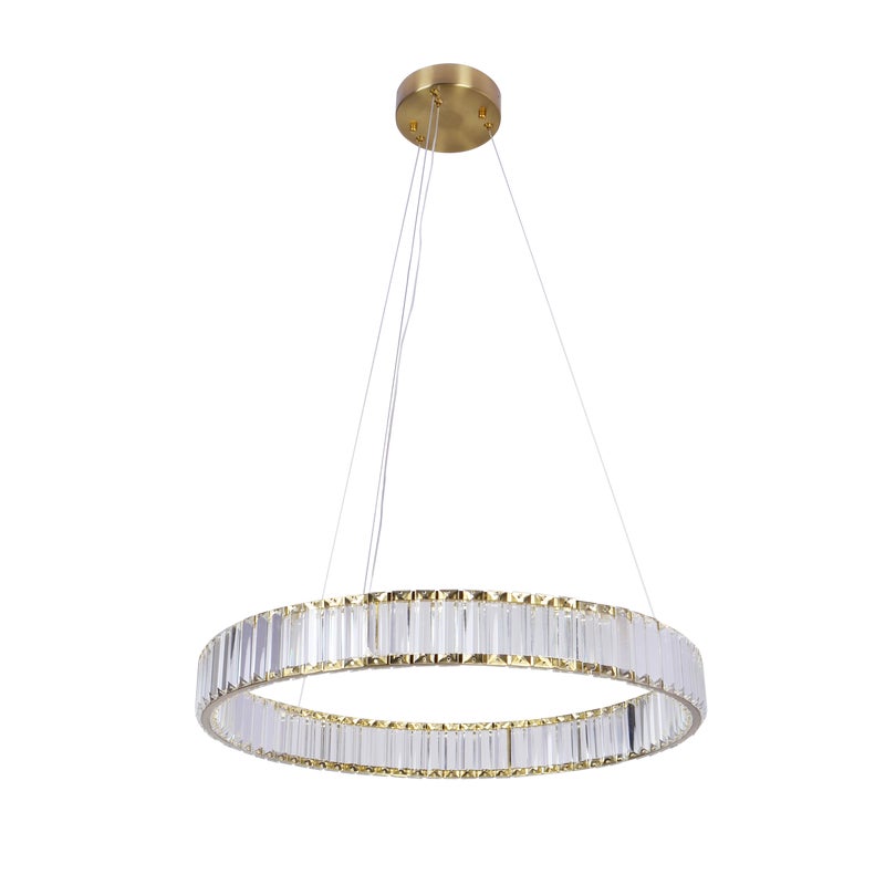 Zdjęcia - Żyrandol / lampa Goldlux Lampa wisząca z kryształkami Cristalia LED 4300 lm 29W barwa neutralna złota