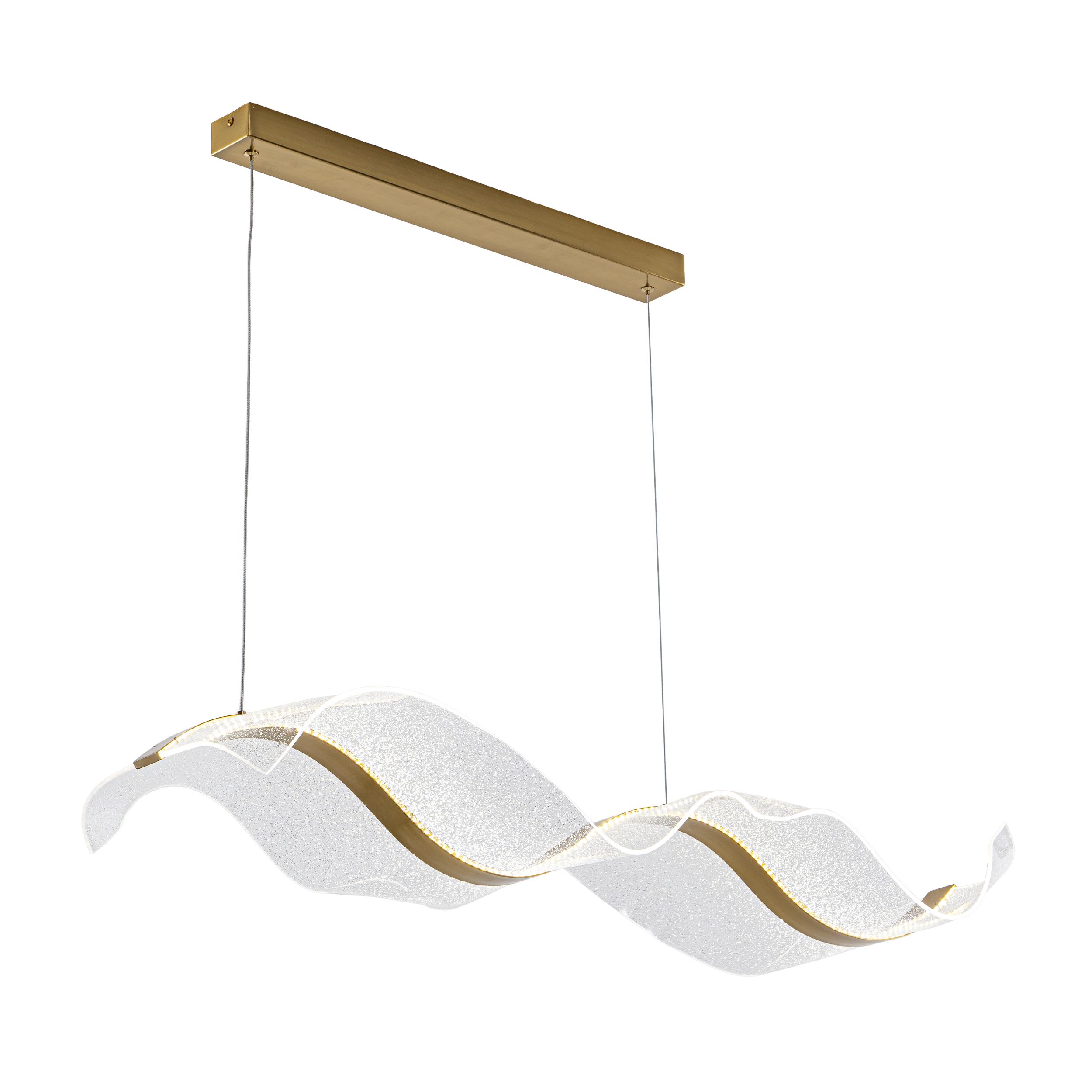 Lampa wisząca Onda LED 5000 lm 40W barwa neutralna złota Goldlux