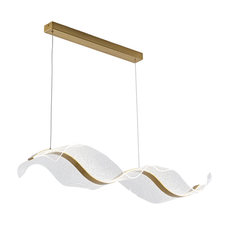 Zdjęcia - Żyrandol / lampa Goldlux Lampa wisząca Onda LED 5000 lm 40W barwa neutralna złota