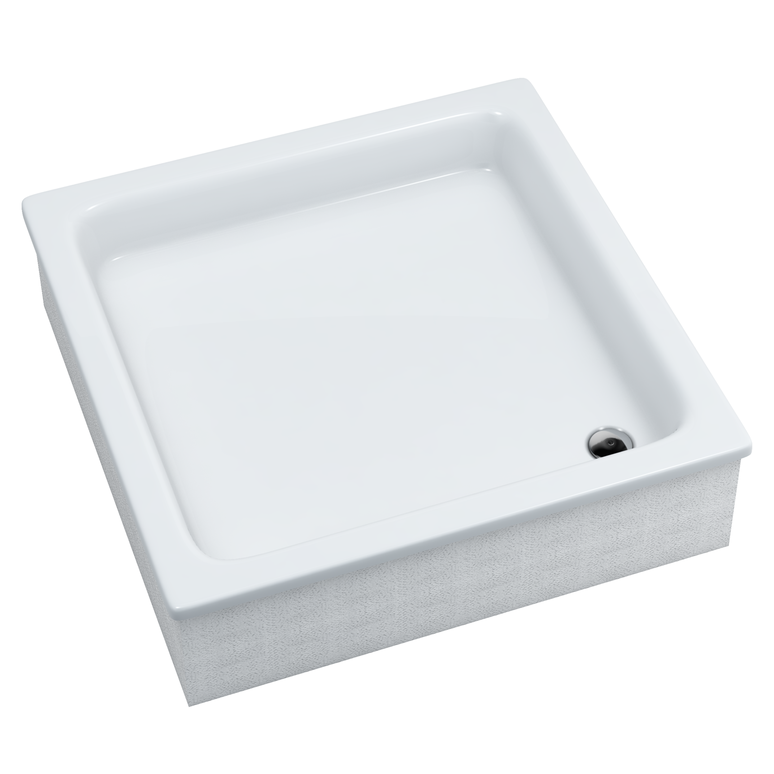 Brodzik kwadratowy Schedpol Grawello 80 × 80 x 26 cm biały gładki