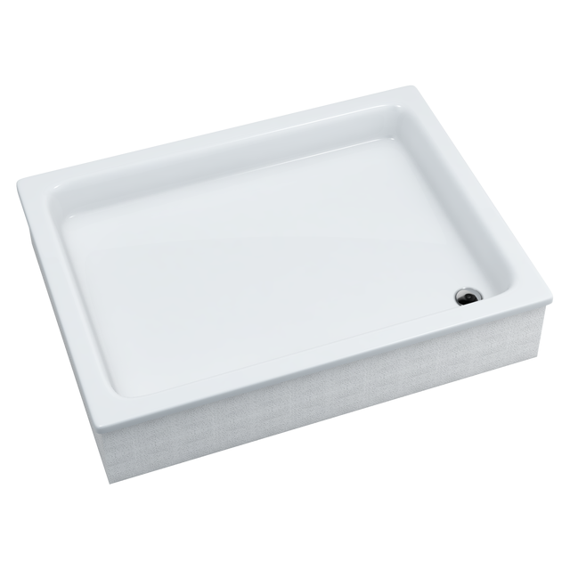 Brodzik prostokątny Schedpol Grawello 100 × 80 x 26 cm biały gładki