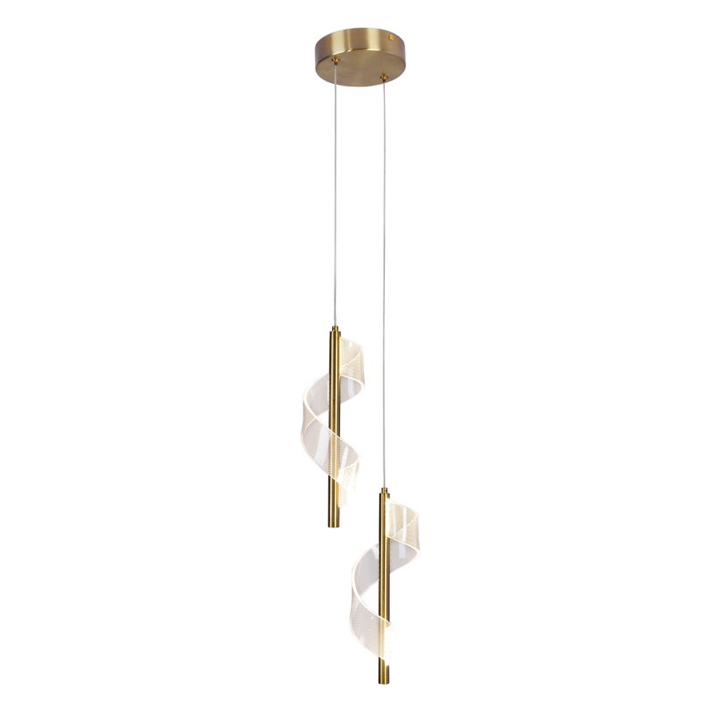 Zdjęcia - Żyrandol / lampa Goldlux Lampa wisząca Vela 2xLED 730 lm 6W barwa neutralna 186 cm złota