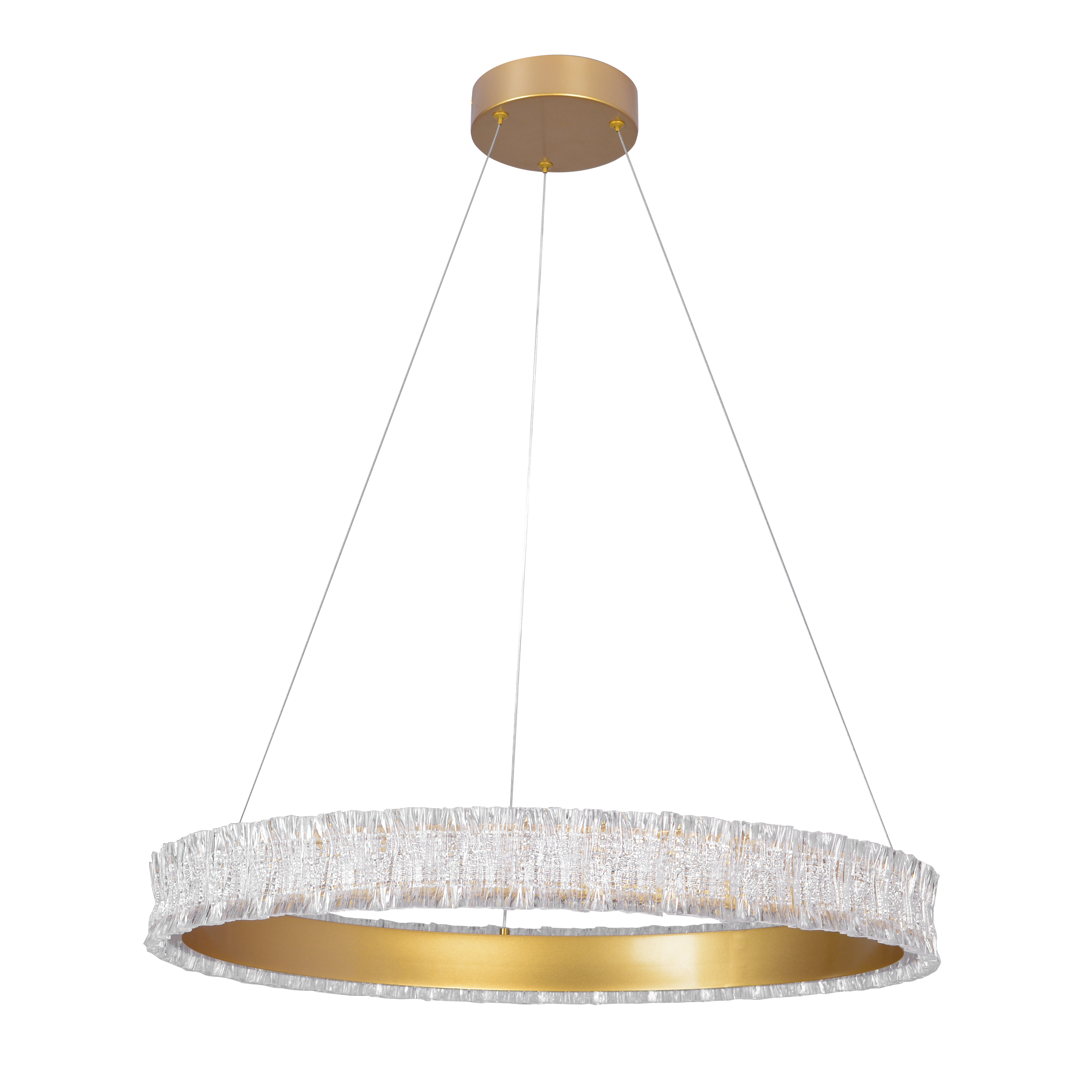 Lampa wisząca Mirra LED 5600 lm 48W barwa neutralna złota Goldlux