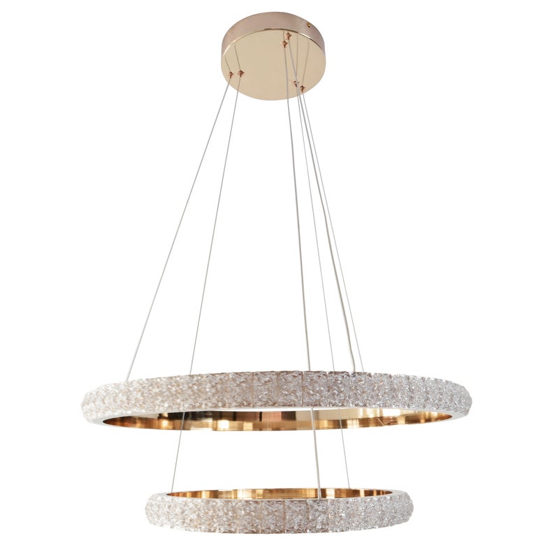 Zdjęcia - Żyrandol / lampa Goldlux Lampa wisząca z kryształkami Celestia LED 6900 lm 55W barwa neutralna złota