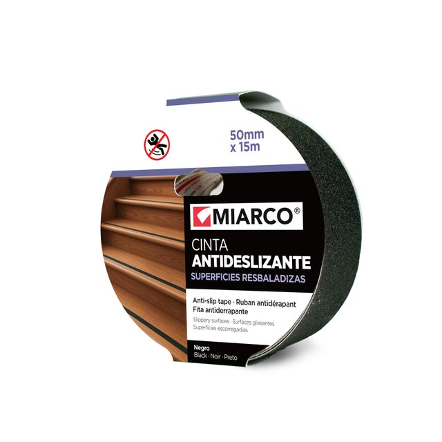 FITA ADESIVA ANTIDERRAPANTE MIARCO 50MMX15M PRETO