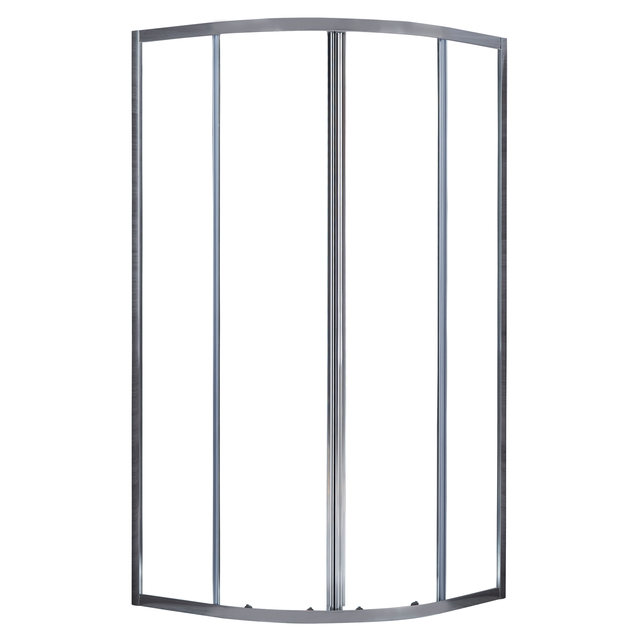 Box doccia angolare con porta scorrevole, vetro 4 mm, L 77.5-79 cm x L 77.5-79 cm, H 185 cm, cromo Essential