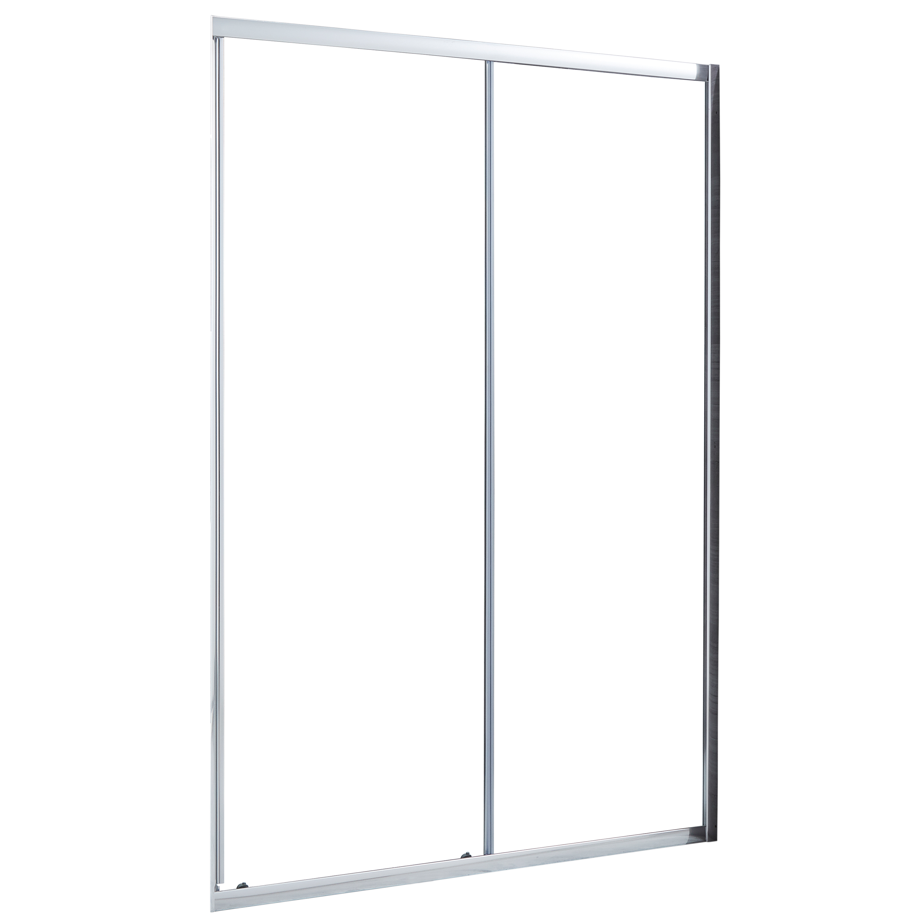 Porte de douche coulissante transparent, chromé L.120 cm, Essential - 2