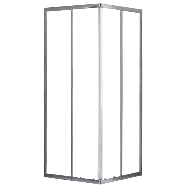 Box doccia angolare con porta scorrevole, vetro 4 mm, L 67.5-79 cm x L 67.5-79 cm, H 185 cm, cromo Essential