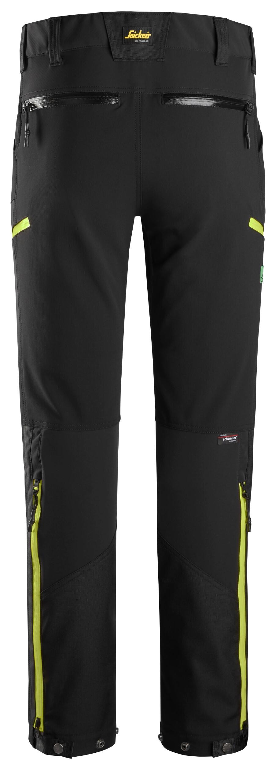 Pantalón trabajo unisex snickers flexiwork negro - talla 54 larga