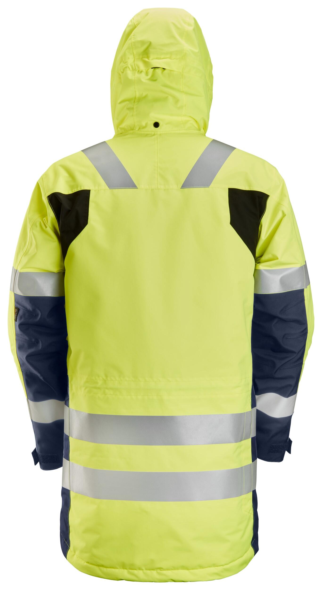 Parka unisex snickers allroundwork highvis - amarillo/azul marino - talla 48