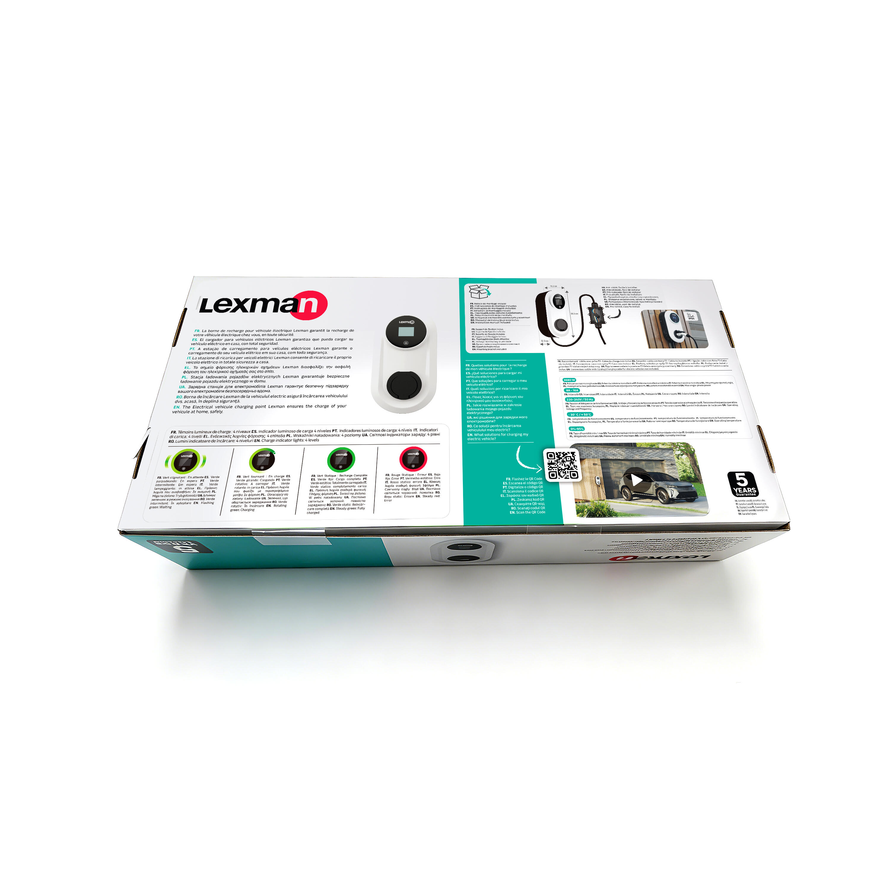 Carregador para carro Elétrico Lexman - 3,7 kW - Tipo 2 - 15