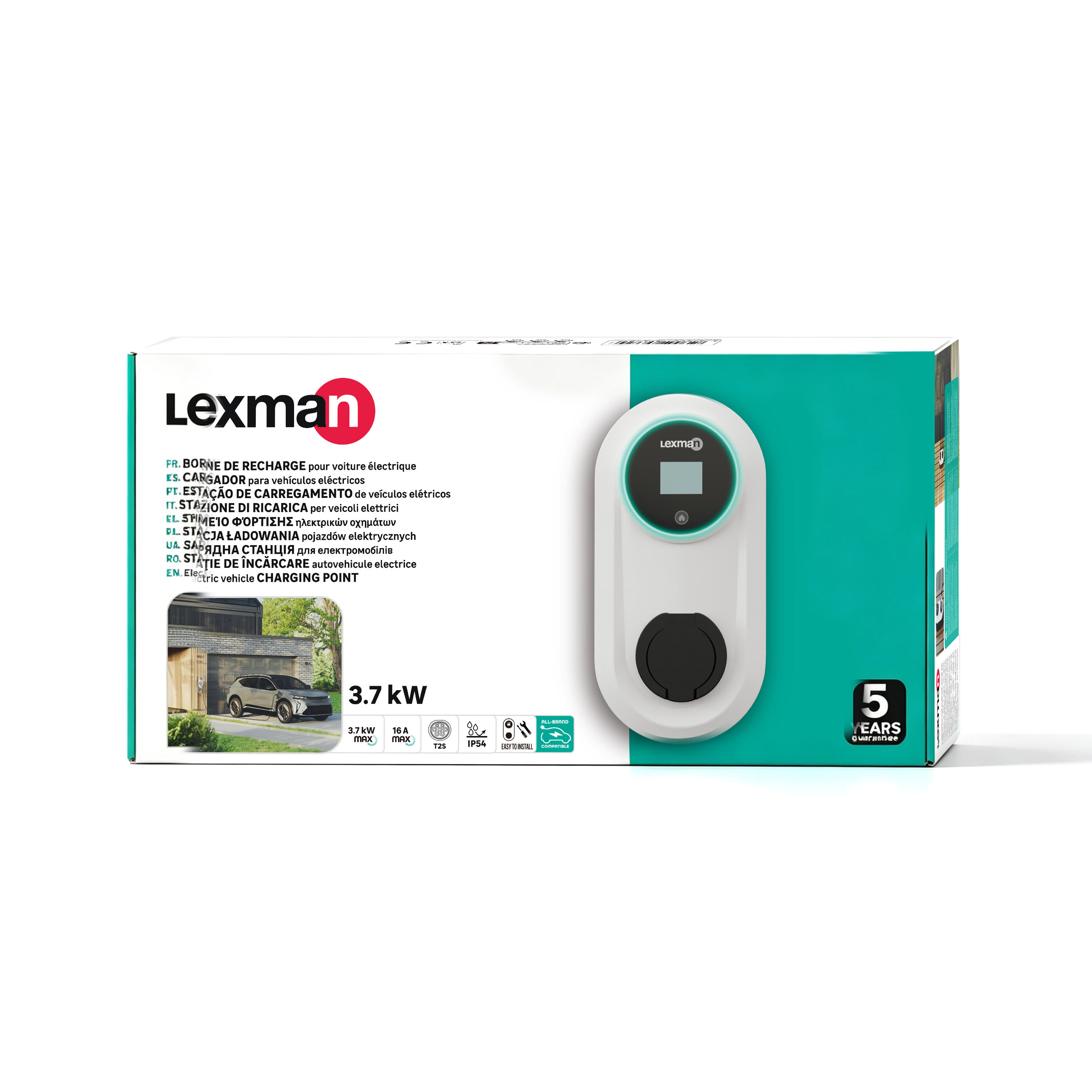 Carregador para carro Elétrico Lexman - 3,7 kW - Tipo 2 - 14