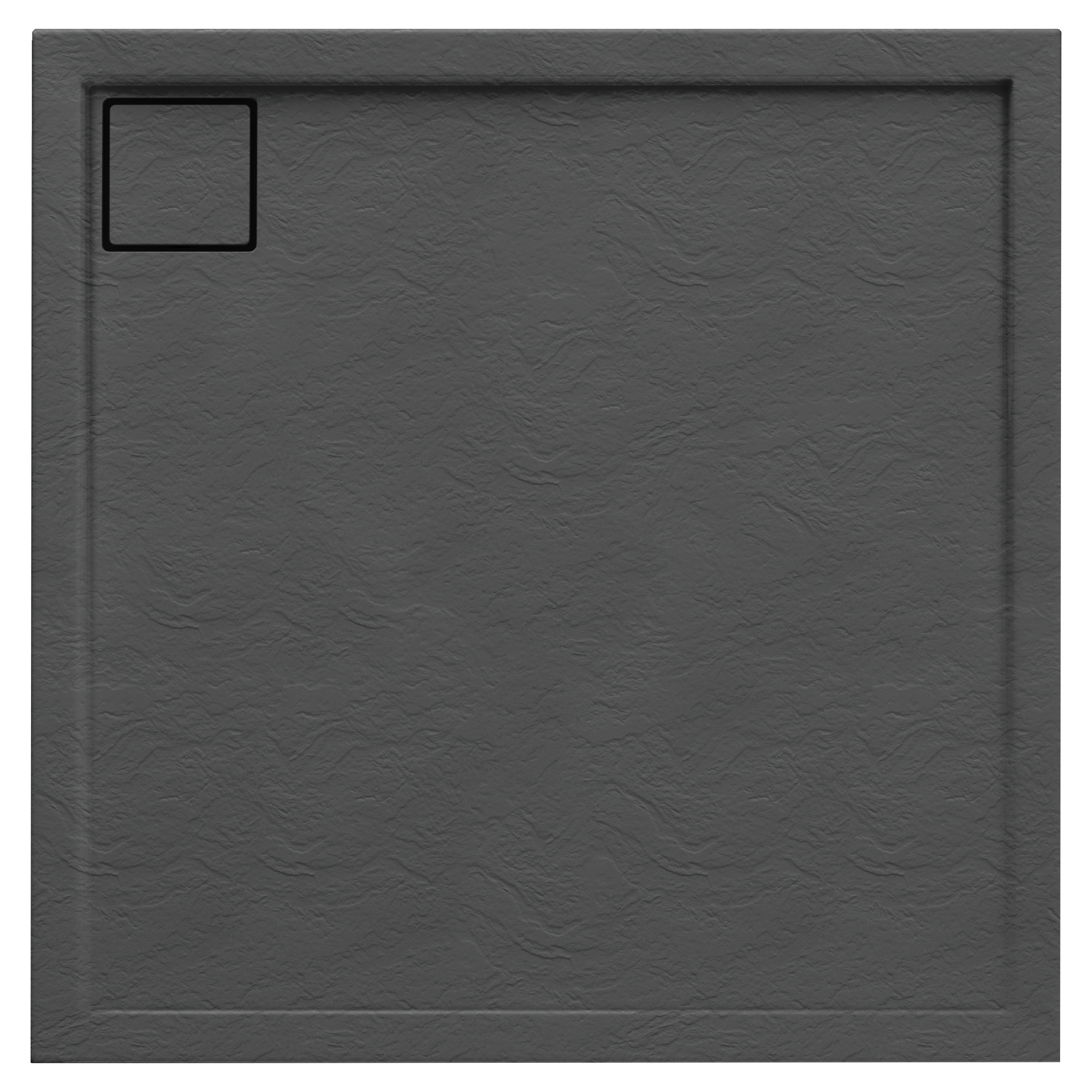 Brodzik kwadratowy Schedpol Magnetic 90 × 90 x 5 cm szary kamień