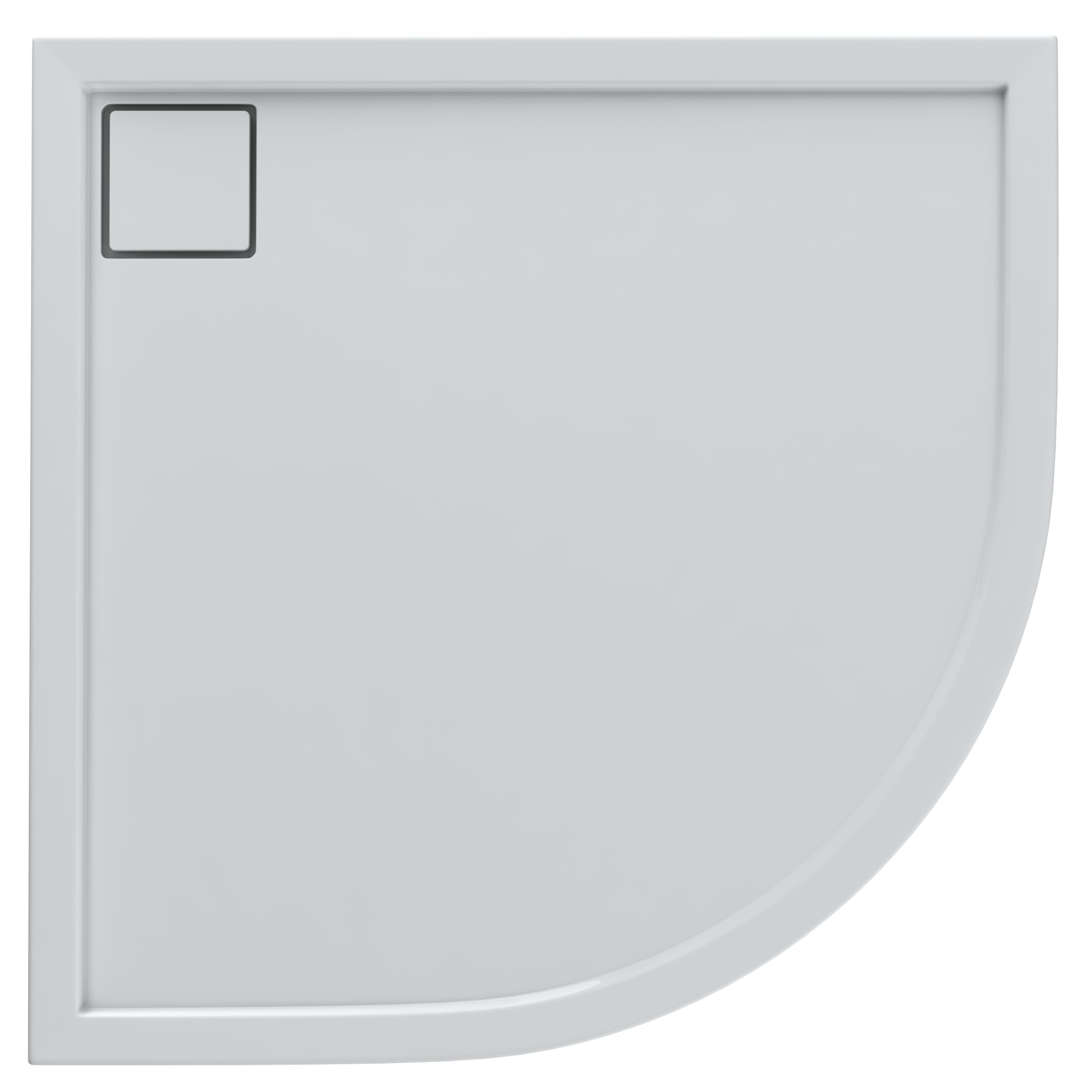 Brodzik  półokrąły Schedpol Magnetic 90 × 90 x 5 cm biały